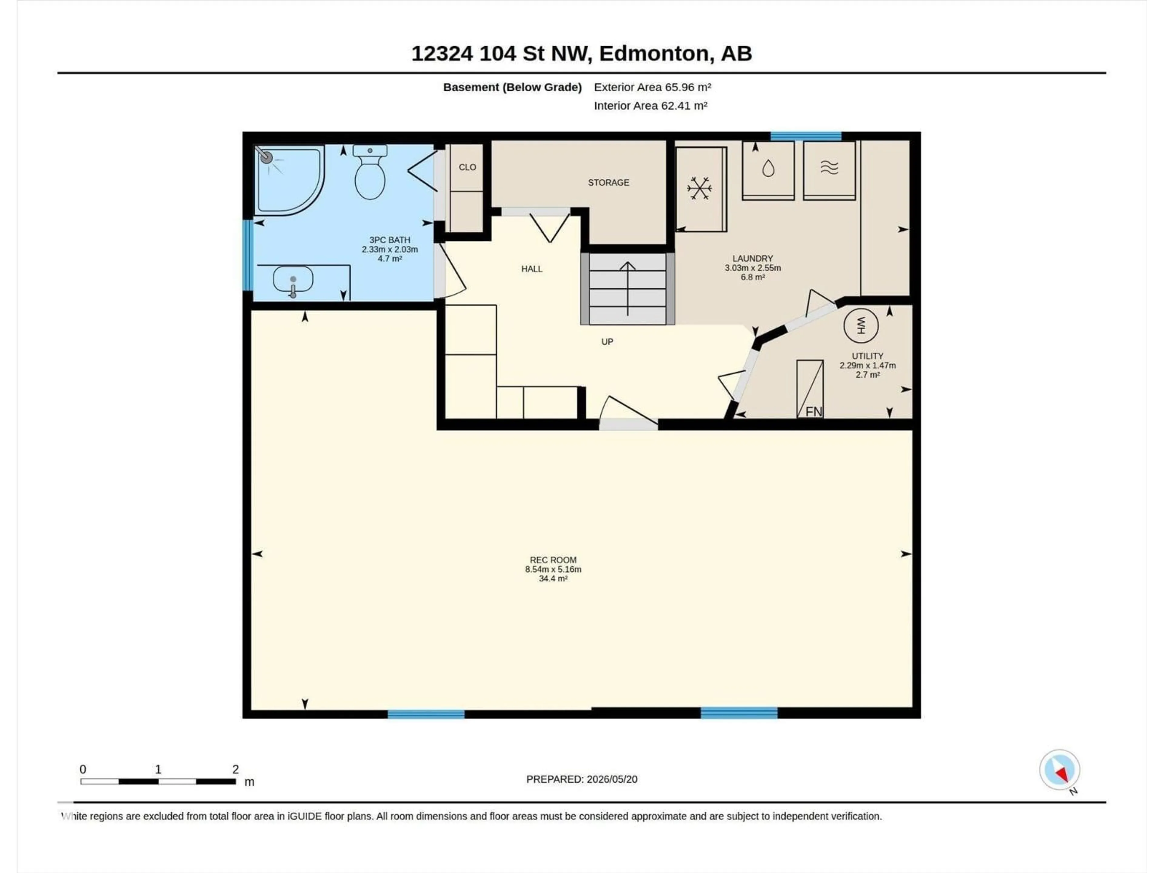 Floor plan for 12324 104 ST, Edmonton Alberta T5G2L8