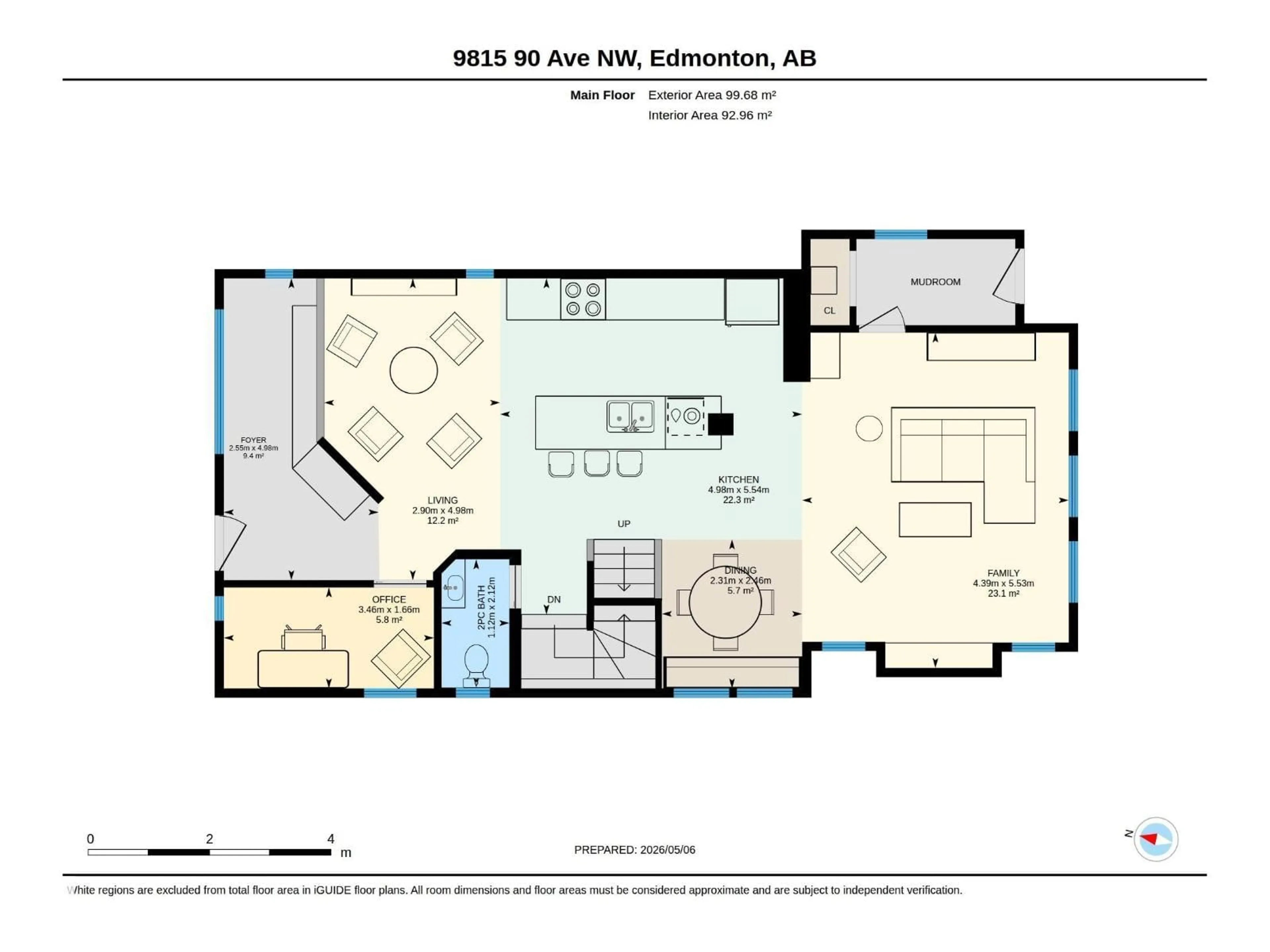 Floor plan for 9815 90 AV, Edmonton Alberta T6E2T2