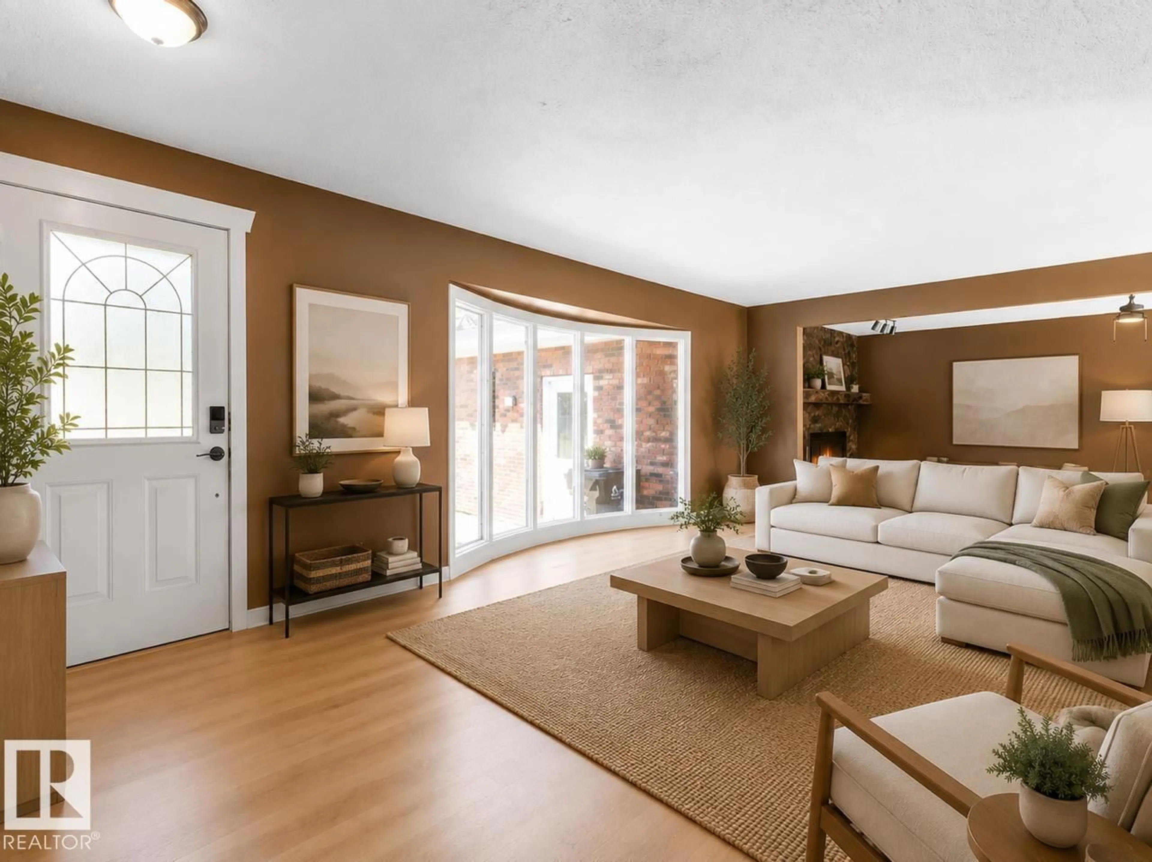 Living room with furniture, unknown for 9 YEW CO, Sherwood Park Alberta T8A1H8