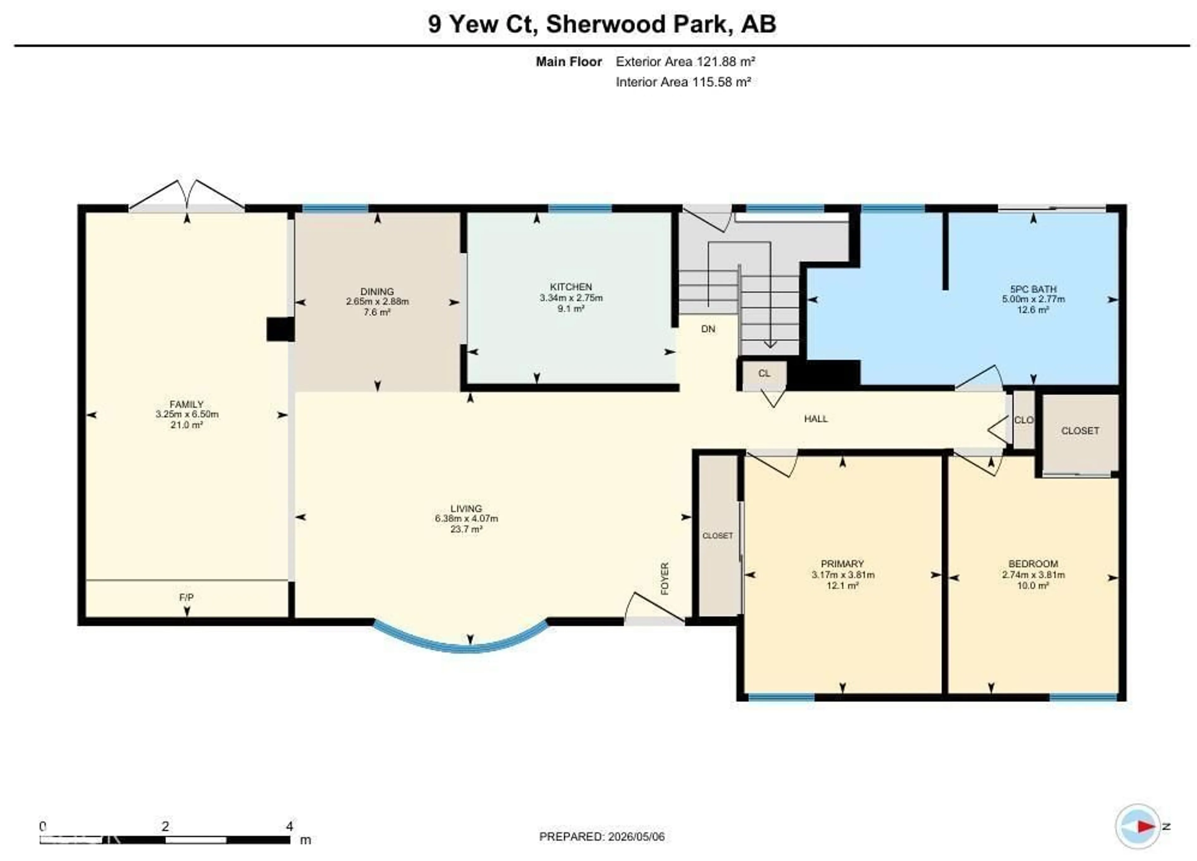 Floor plan for 9 YEW CO, Sherwood Park Alberta T8A1H8