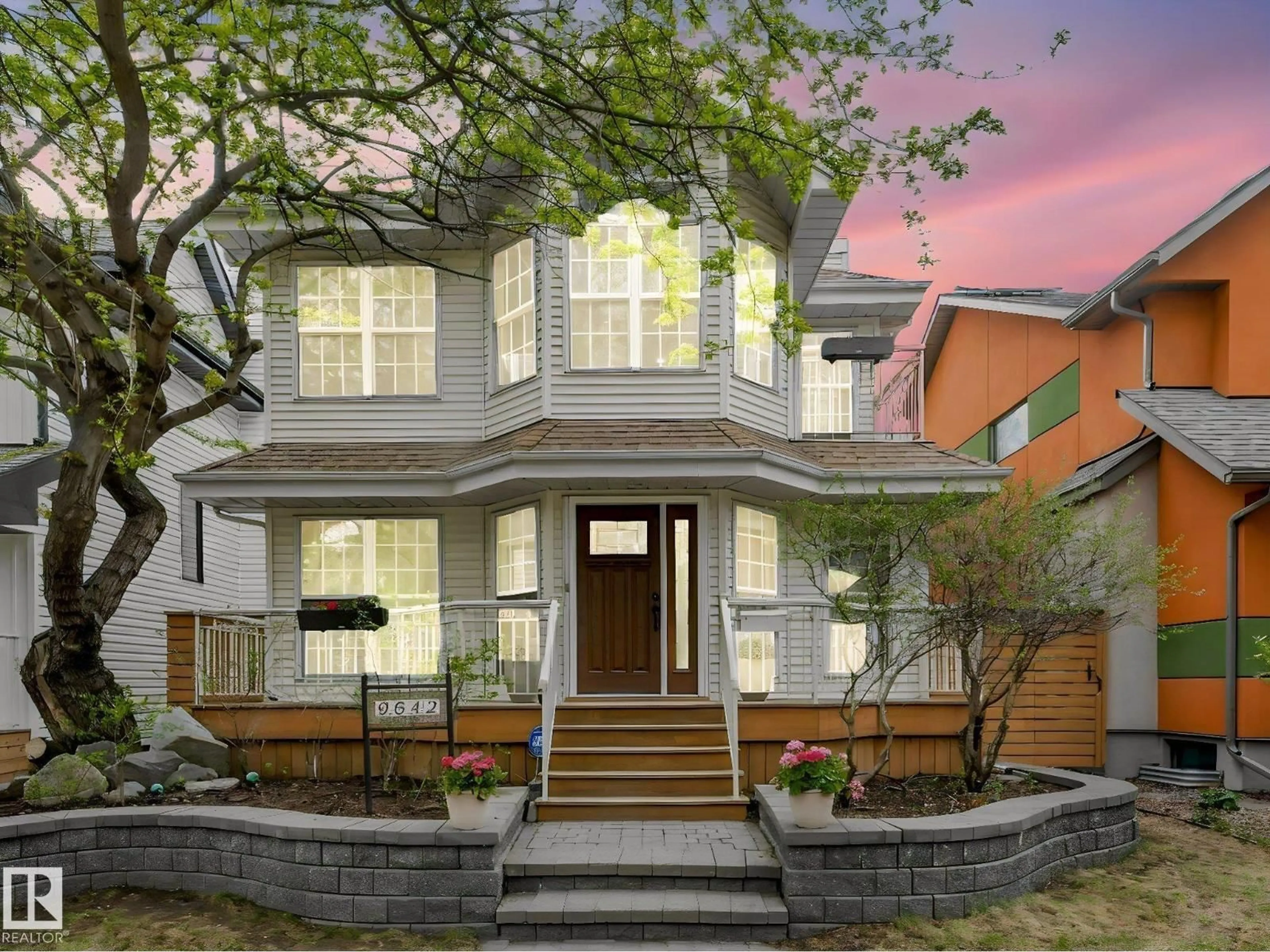 Home with brick exterior material, street for 9642 100 ST, Edmonton Alberta T5K0T6