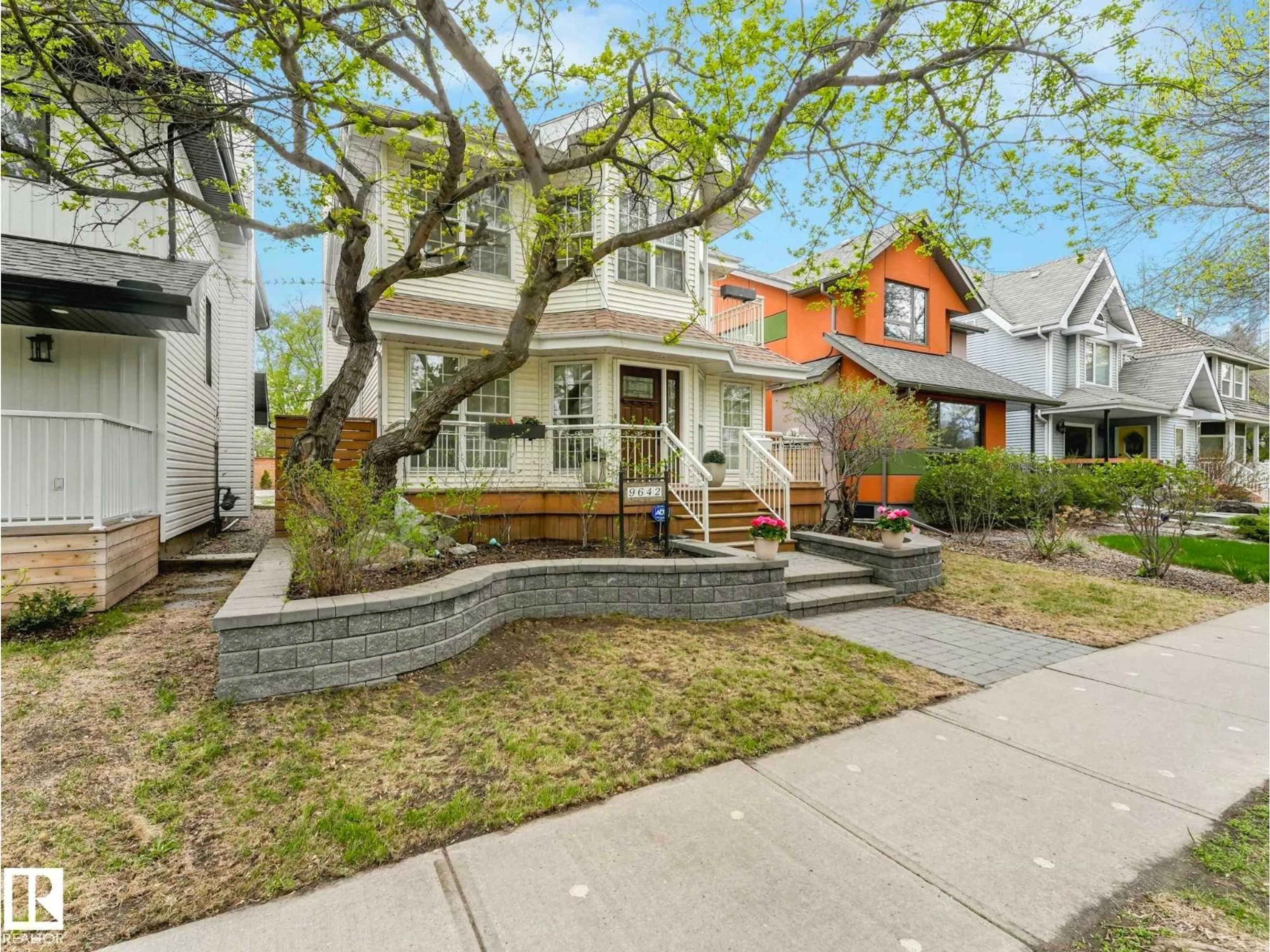 Home with brick exterior material, street for 9642 100 ST, Edmonton Alberta T5K0T6