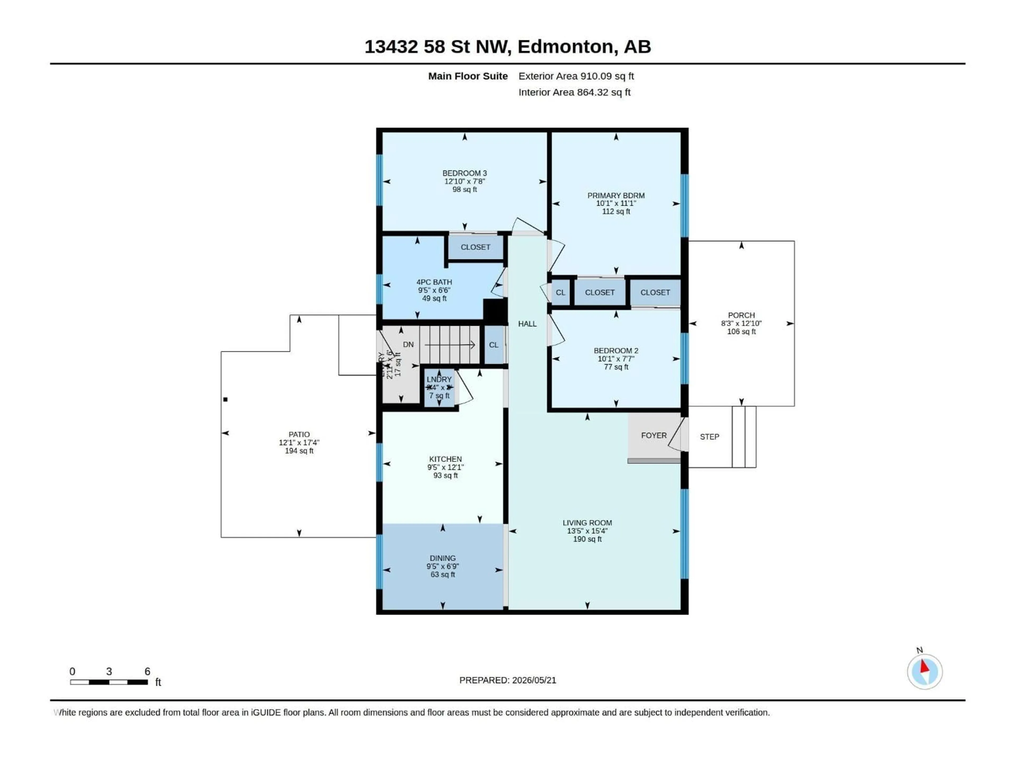 Floor plan for NW - 13432 58 ST, Edmonton Alberta T5A0R3