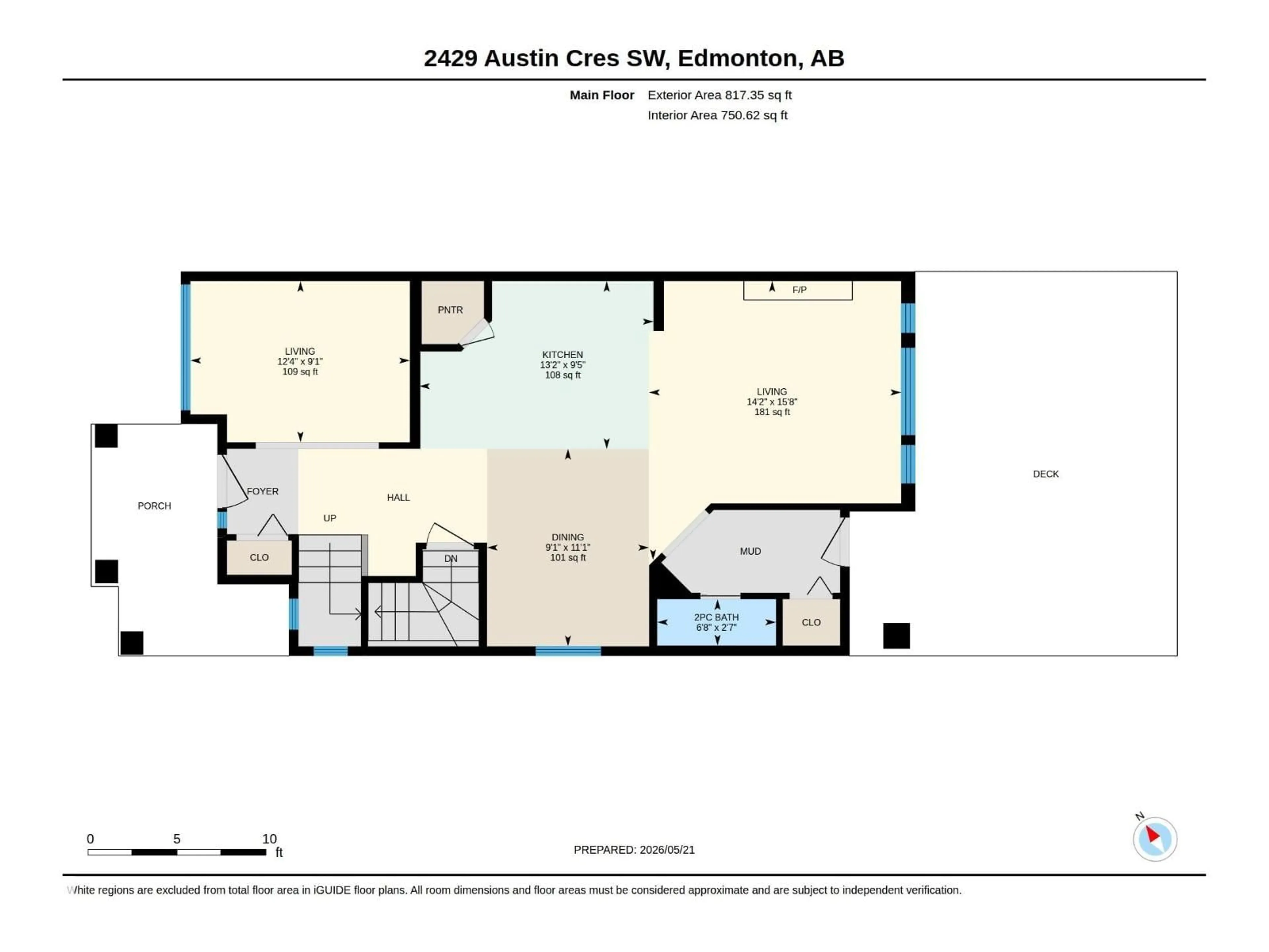 Floor plan for 2429 AUSTIN CR, Edmonton Alberta T6W0L3
