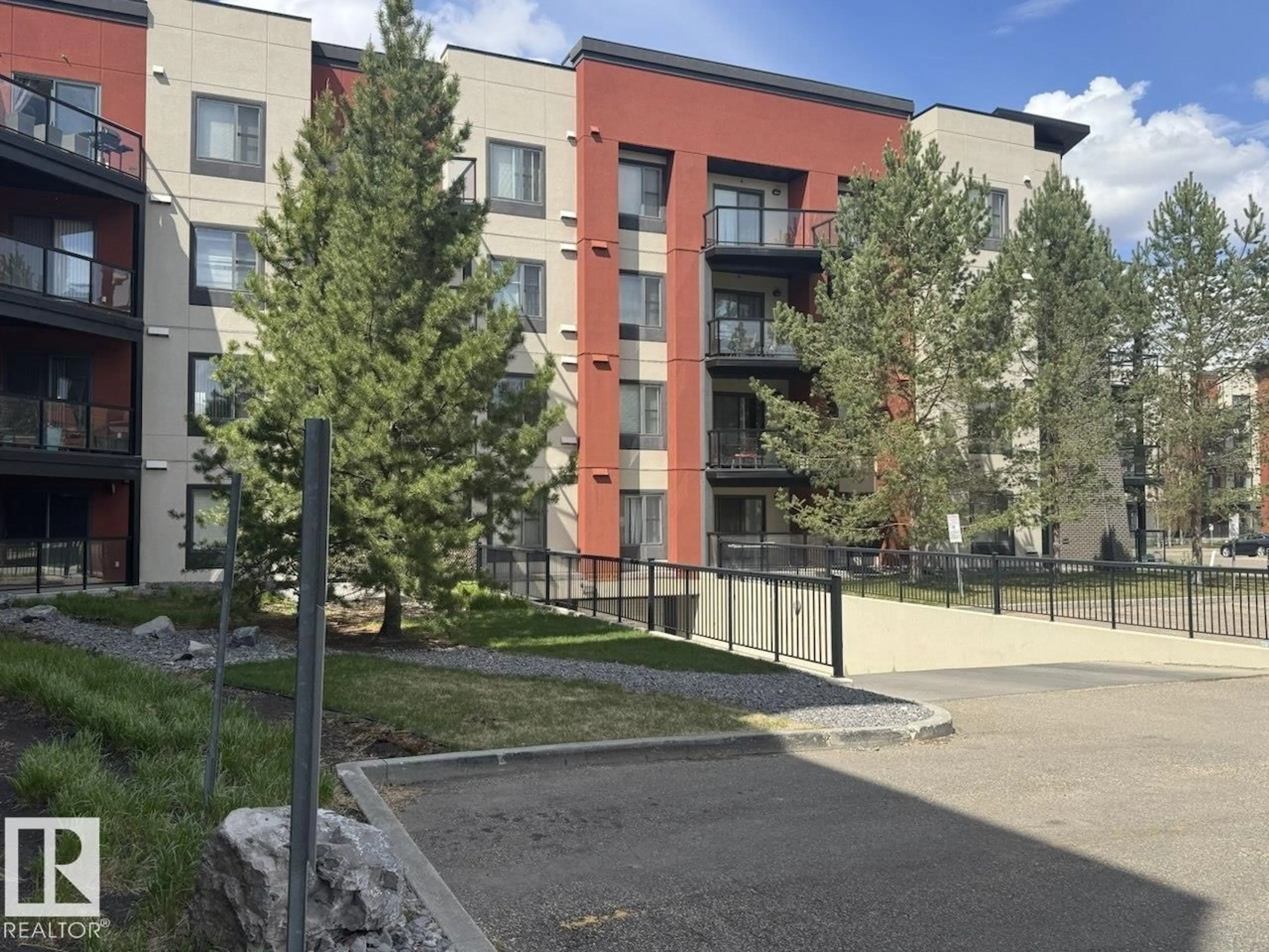 A pic from outside/outdoor area/front of a property/back of a property/a pic from drone, street for 308 - 228 AMBLESIDE LI, Edmonton Alberta T6W0V3