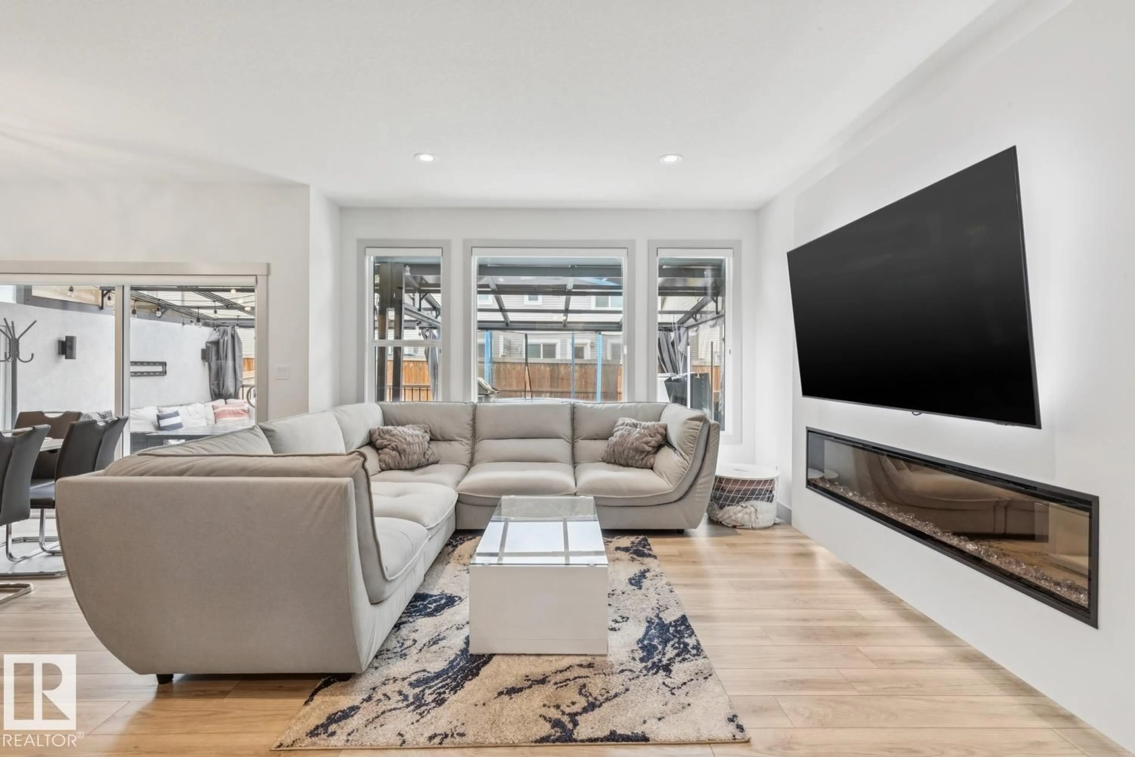 Living room with furniture, unknown for NW - 17618 63A ST, Edmonton Alberta T5Y0Y8