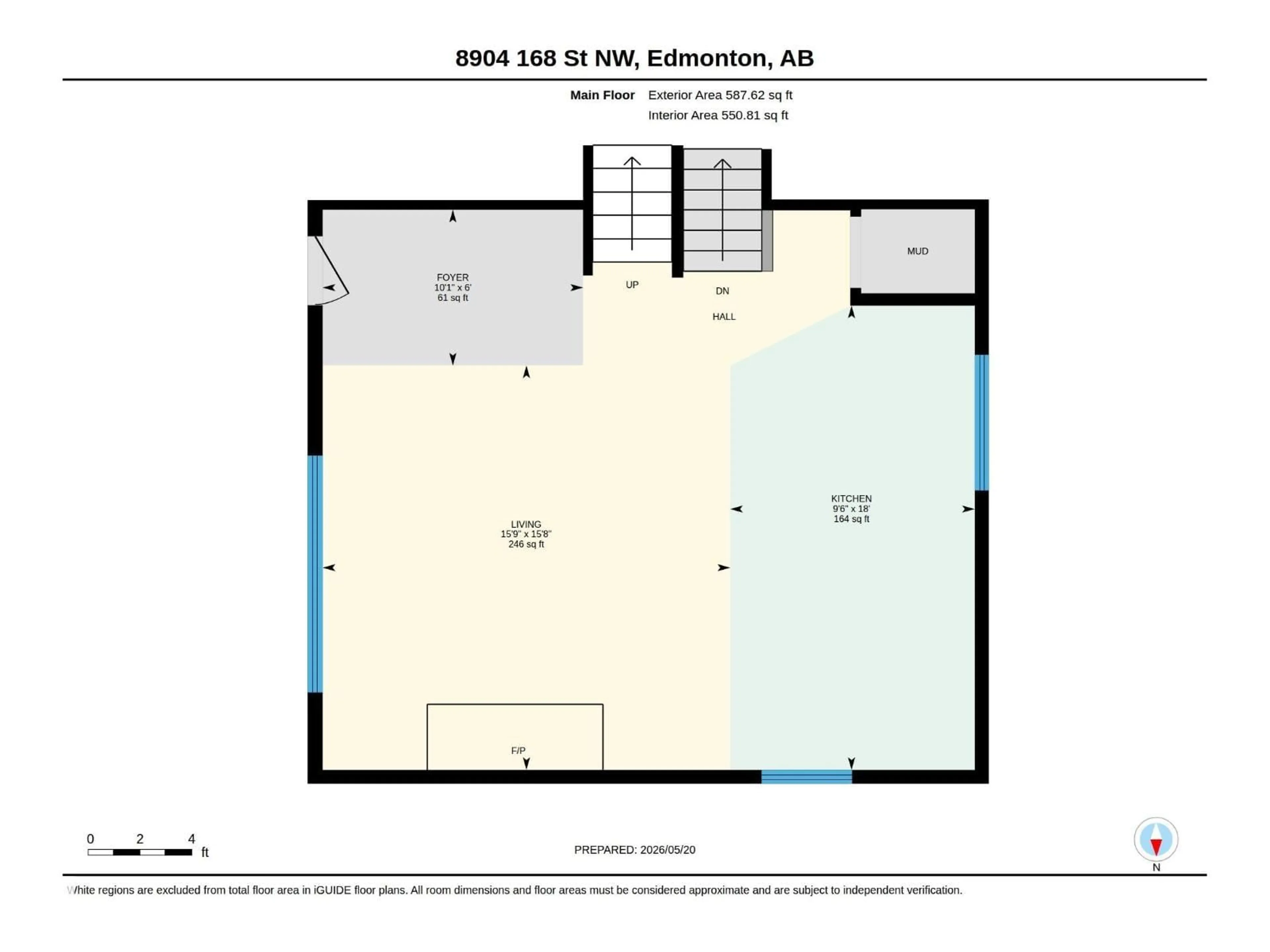 Floor plan for 8904 168 ST, Edmonton Alberta T5R2X2