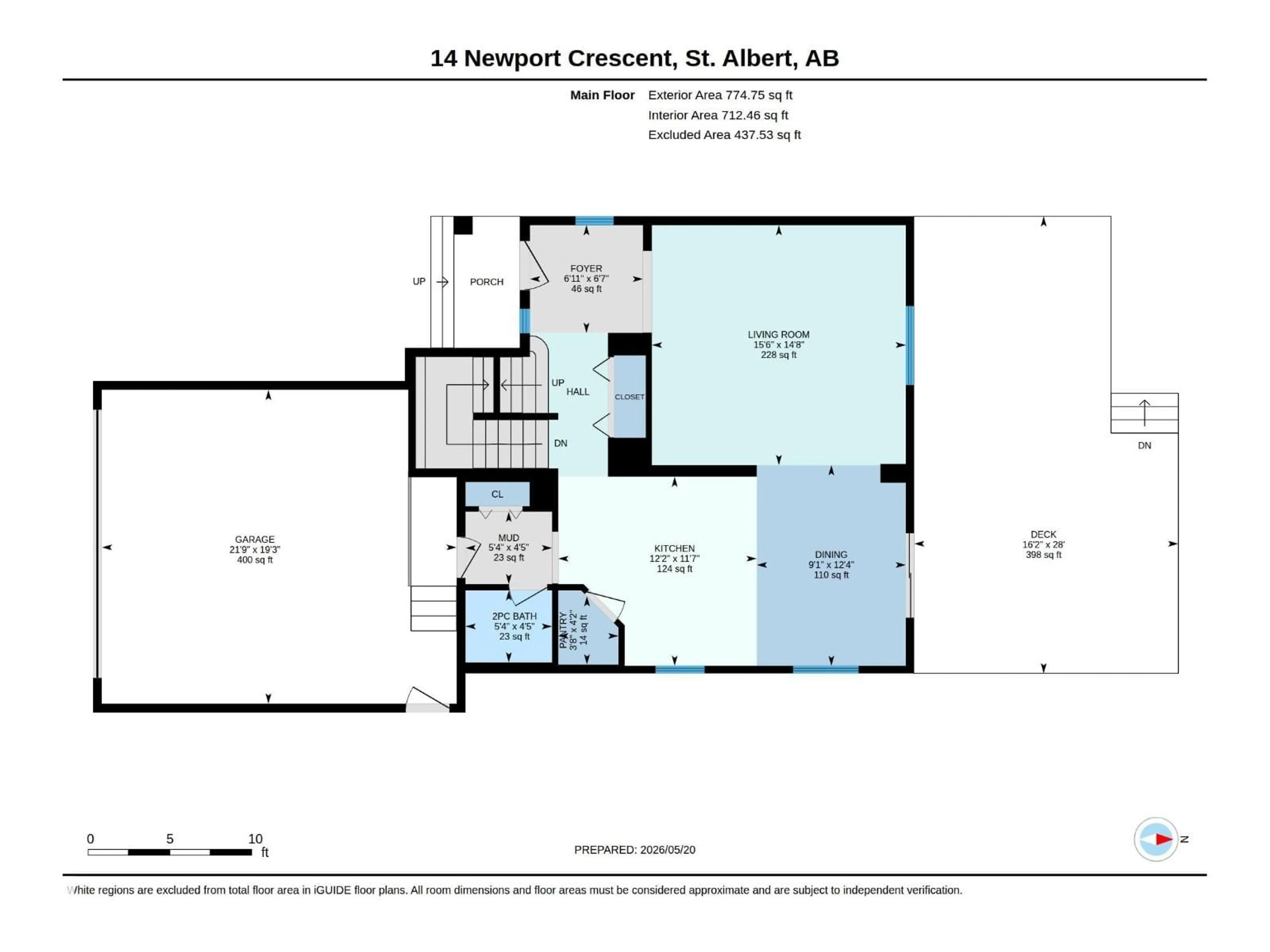 Floor plan for 14 NEWPORT CR, St. Albert Alberta T8N7C4