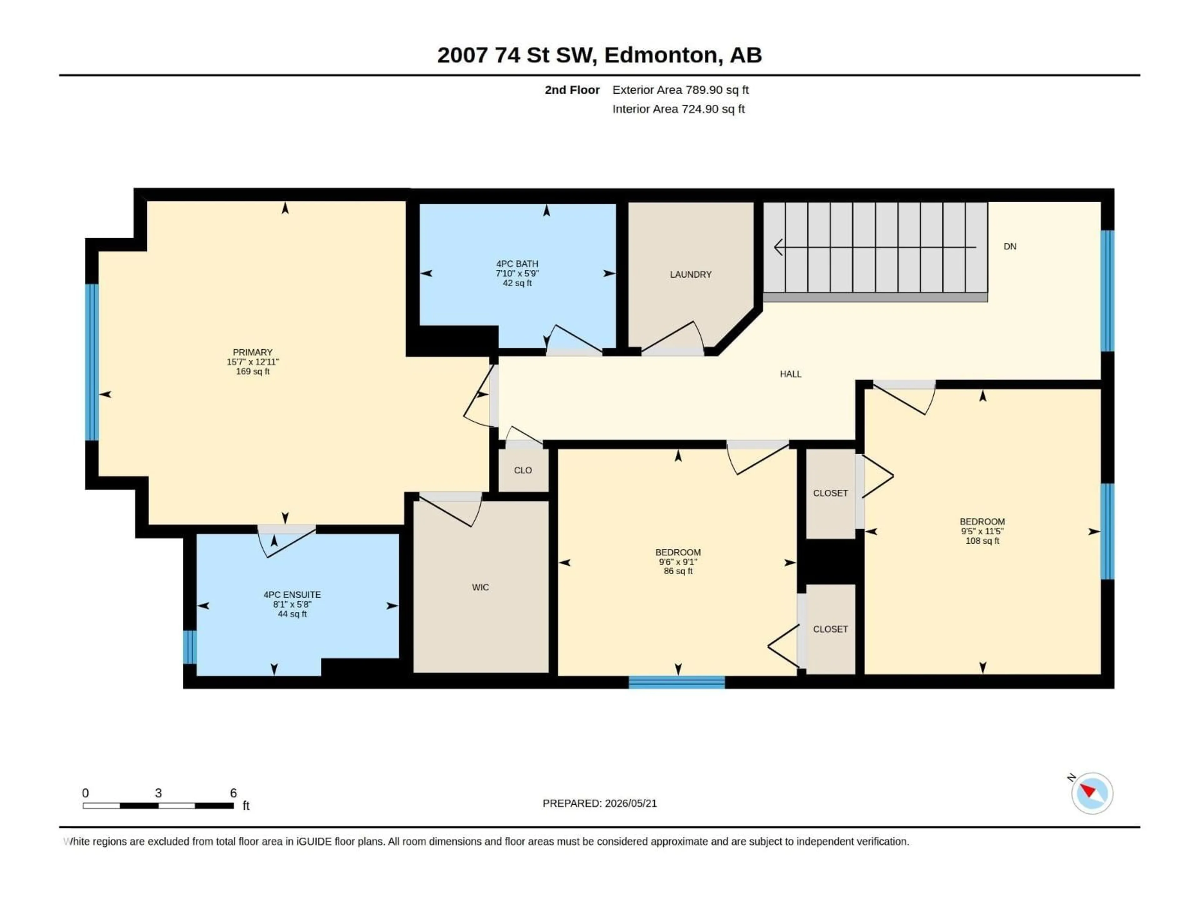 Floor plan for 2007 74 ST, Edmonton Alberta T6X0V7
