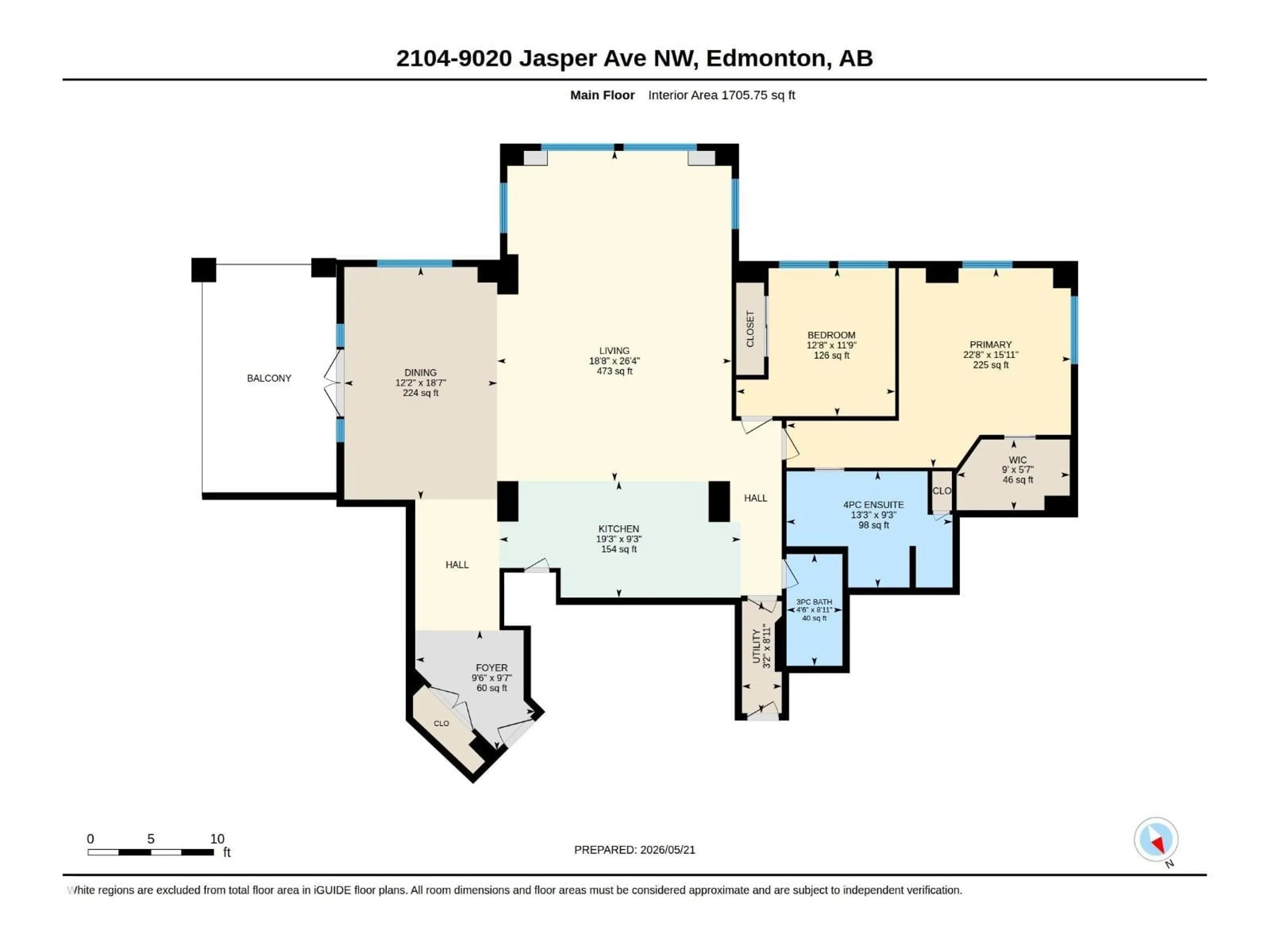 Floor plan for 2104 JASPER AV NW, Edmonton Alberta T5H3S9