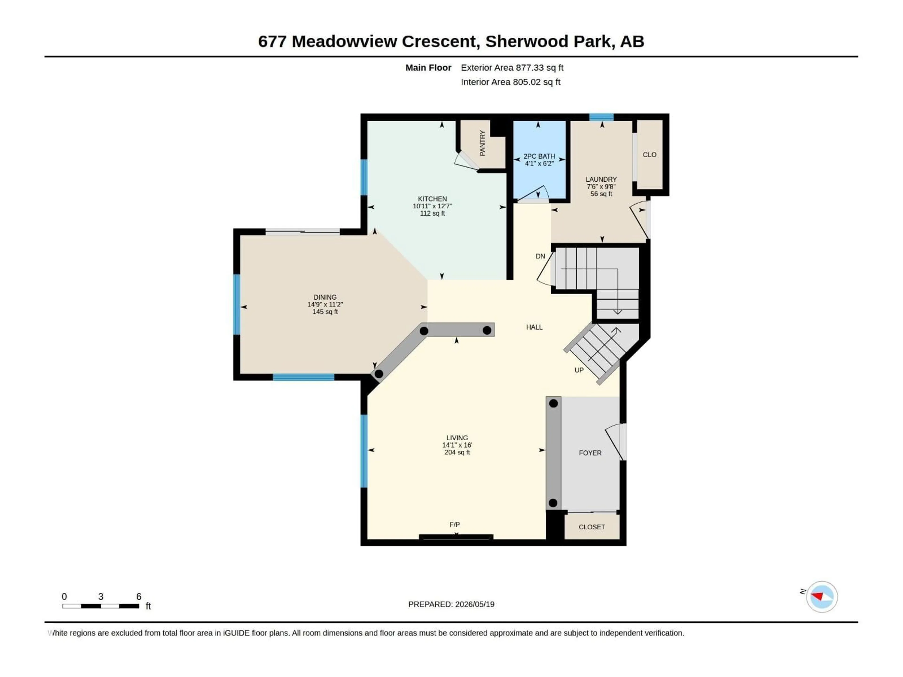 Floor plan for S - 677 MEADOWVIEW CR, Sherwood Park Alberta T8H1X9