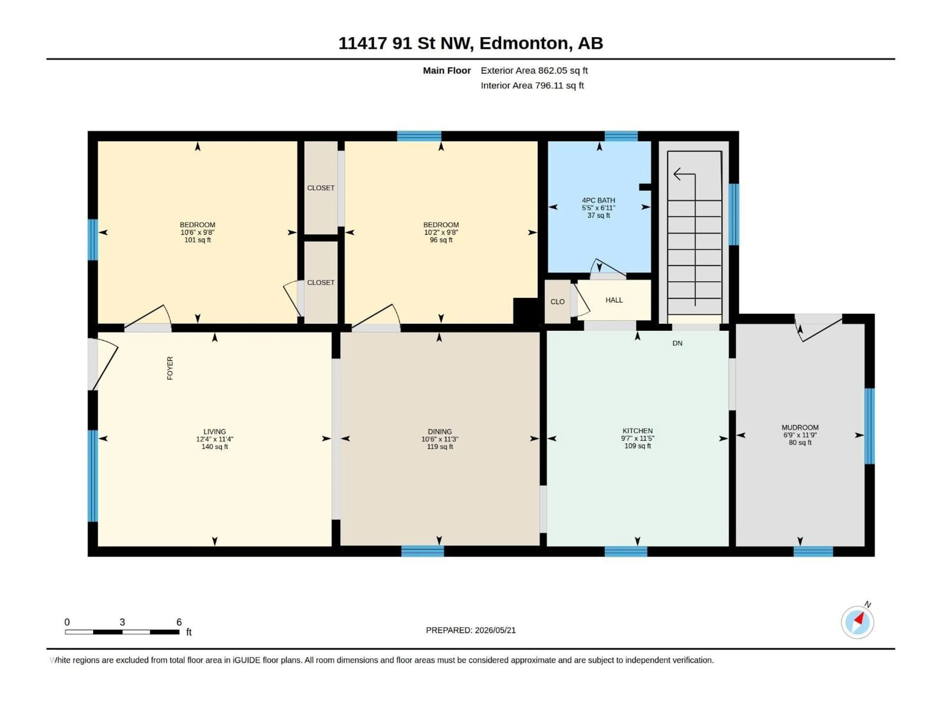 Floor plan for 11417 91 ST, Edmonton Alberta T5B4A6