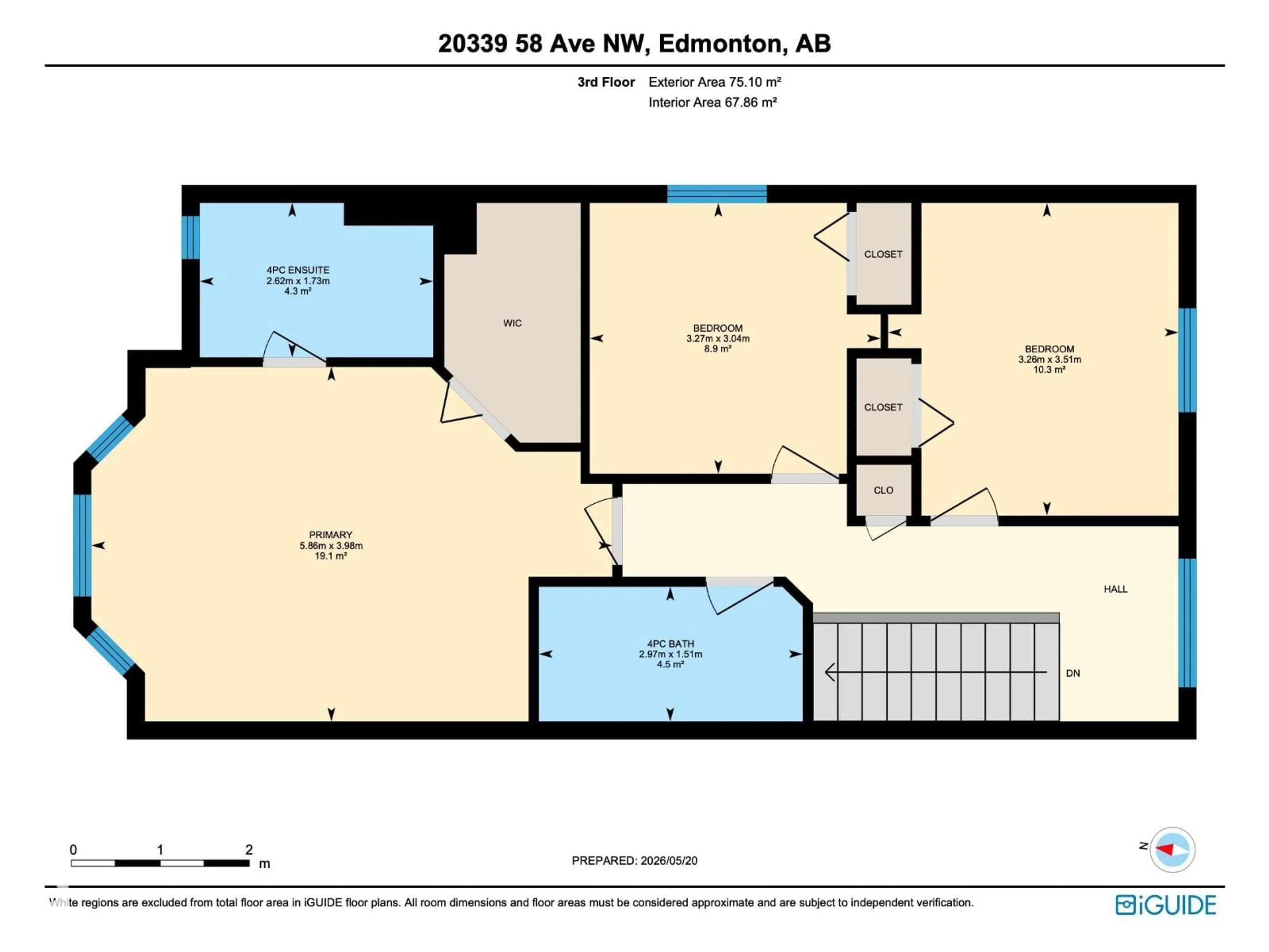 Floor plan for 20339 58 AV, Edmonton Alberta T6M2Z2