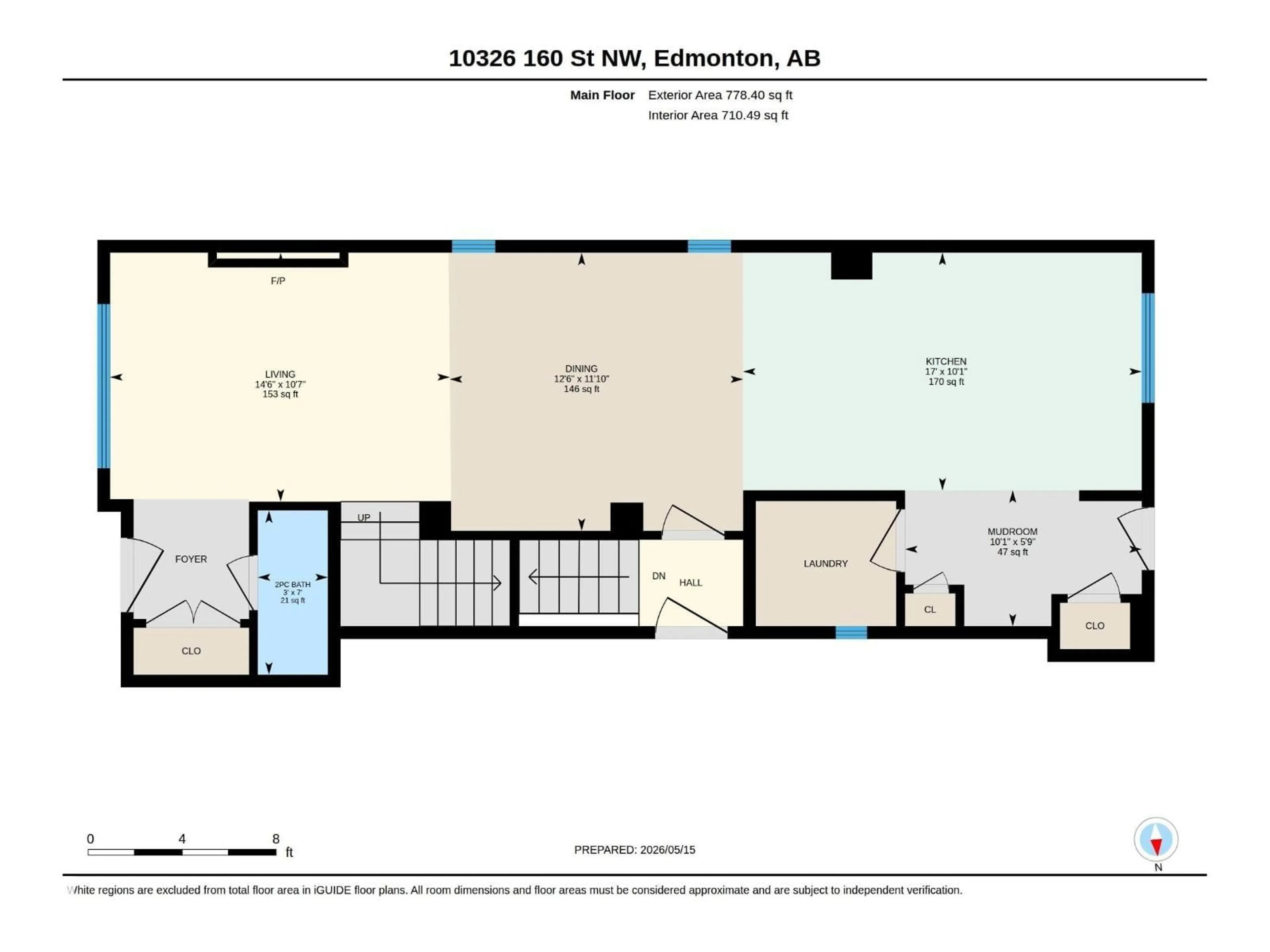 Floor plan for NW - 10326 160 ST, Edmonton Alberta T5P3G3