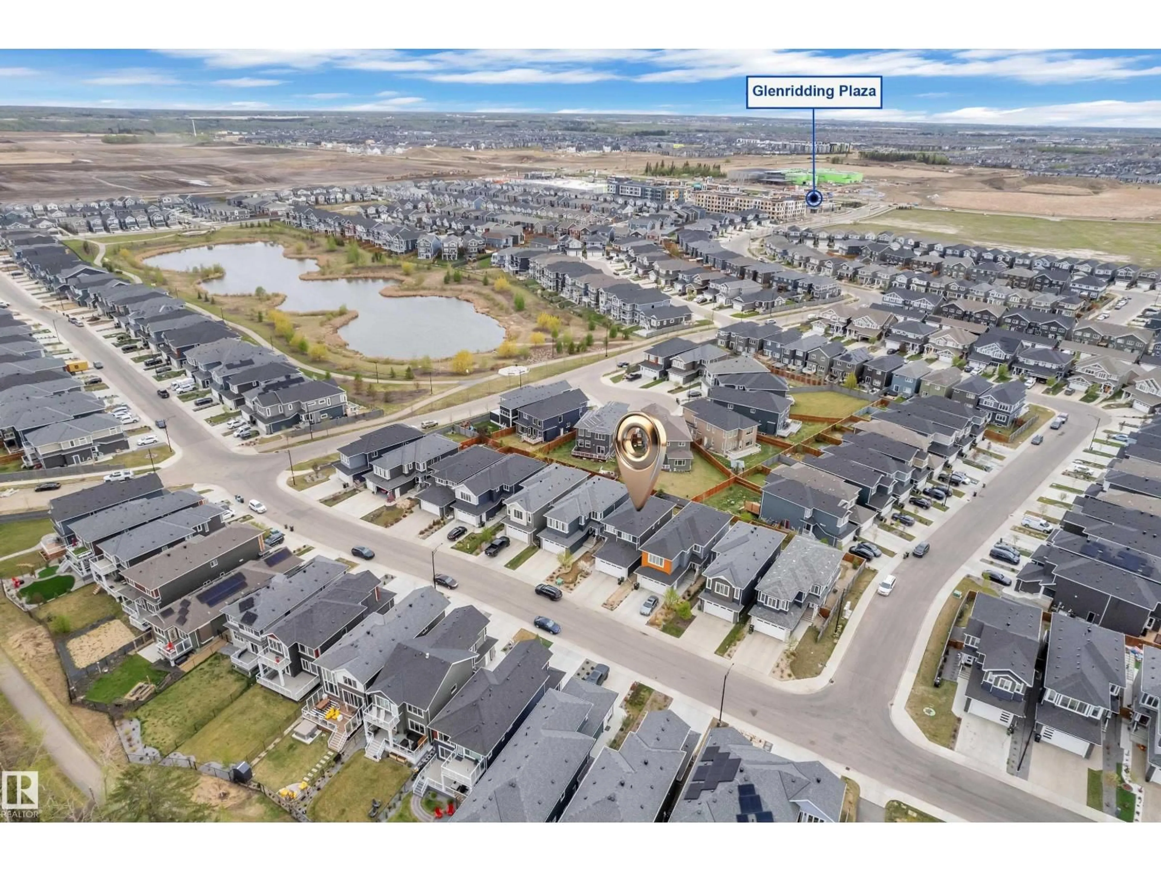 A pic from outside/outdoor area/front of a property/back of a property/a pic from drone, street for 16016 34 AV, Edmonton Alberta T6W4V7