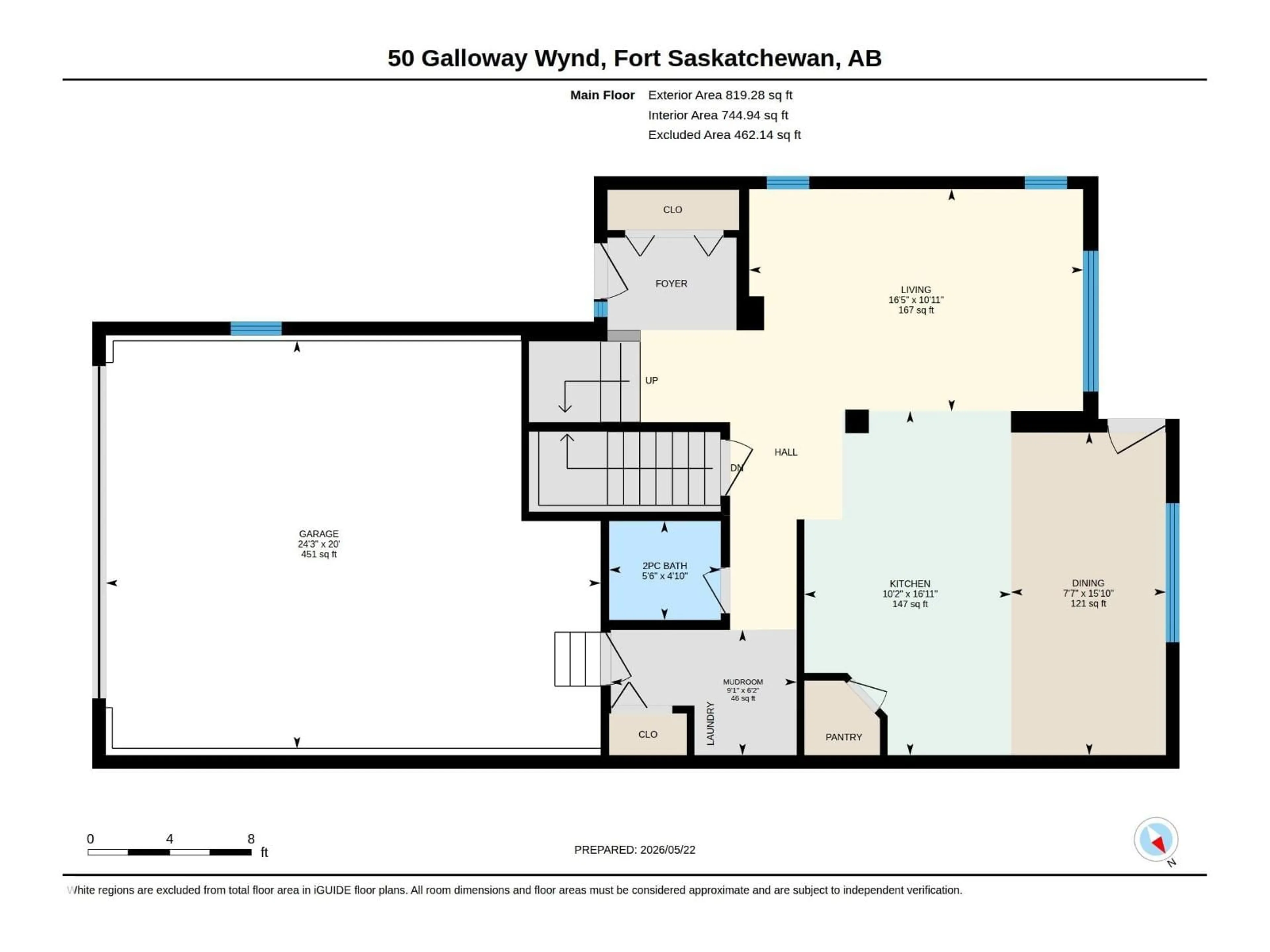 Floor plan for 50 GALLOWAY WD, Fort Saskatchewan Alberta T8L0A3