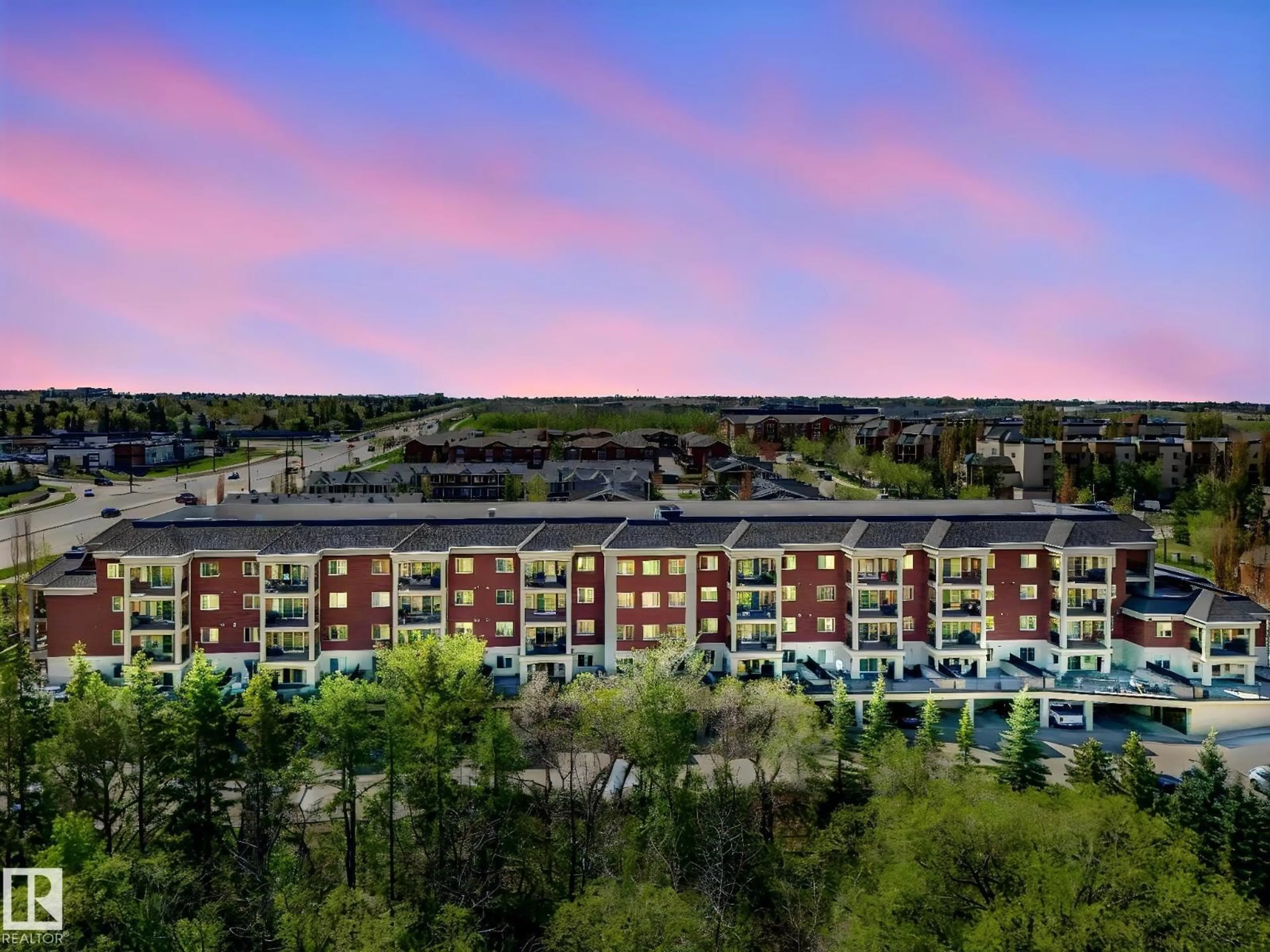 A pic from outside/outdoor area/front of a property/back of a property/a pic from drone, unknown for #111 - 501 PALISADES WY, Sherwood Park Alberta T8H0H7