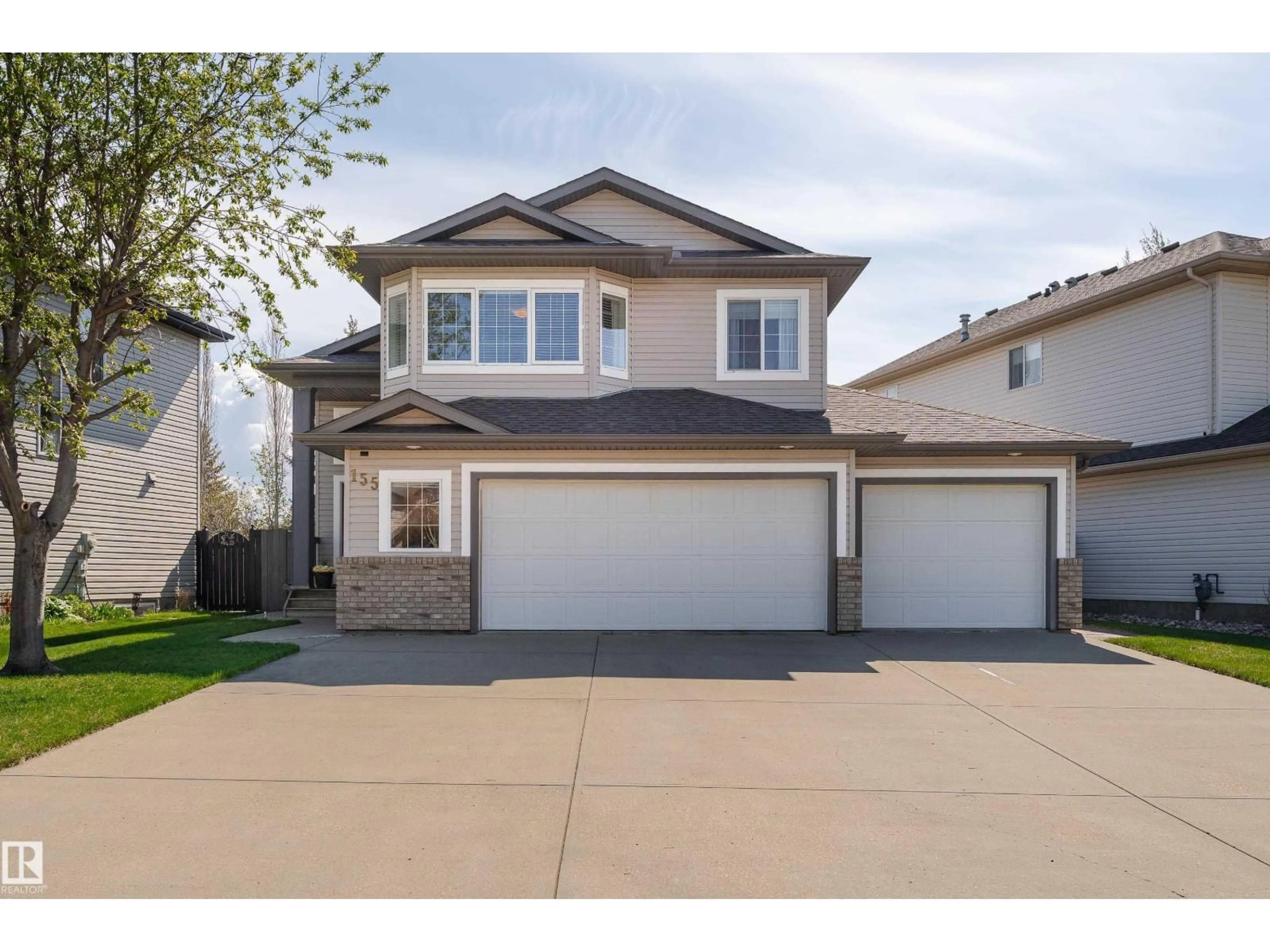 Home with vinyl exterior material, street for 155 FOXHAVEN CR, Sherwood Park Alberta T8A6E2