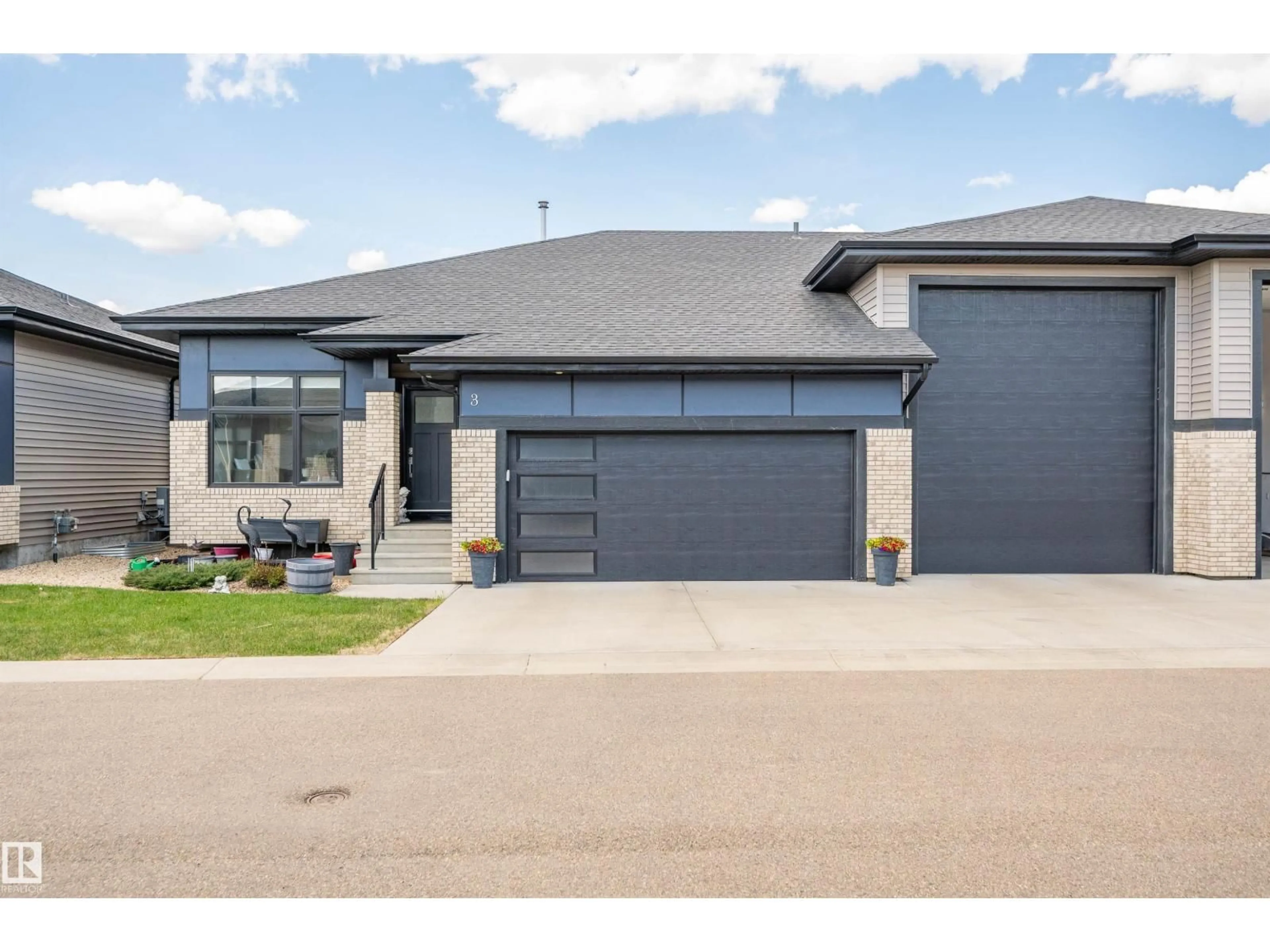 Home with brick exterior material, street for #3 - 103 ALLARD LI, Edmonton Alberta T6W0R5