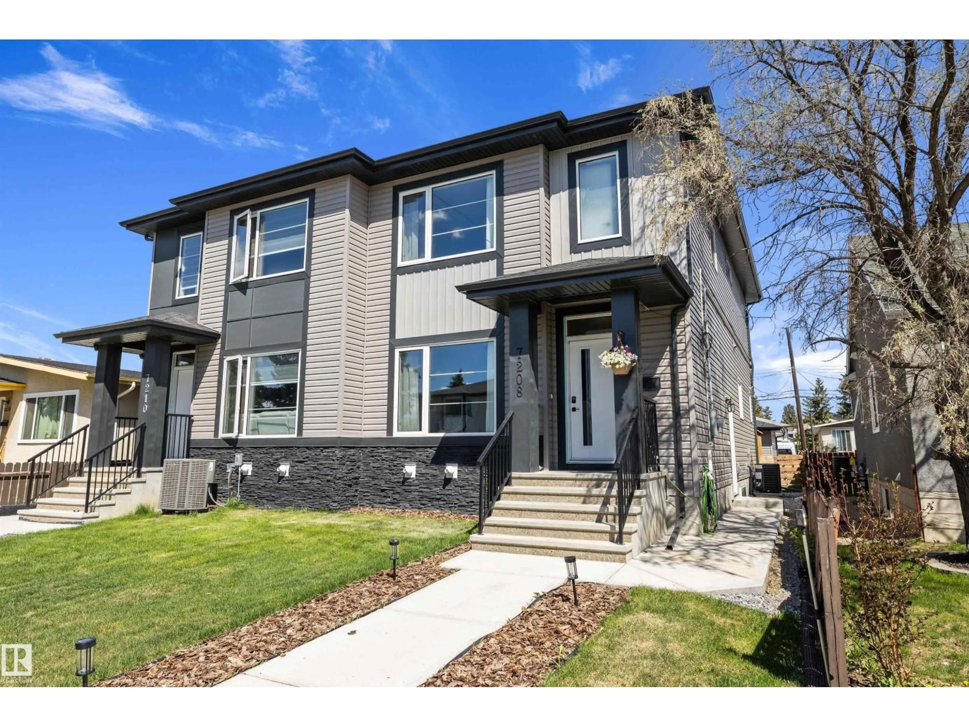 Home with brick exterior material, street for 7208 78 AV, Edmonton Alberta T6B0B9