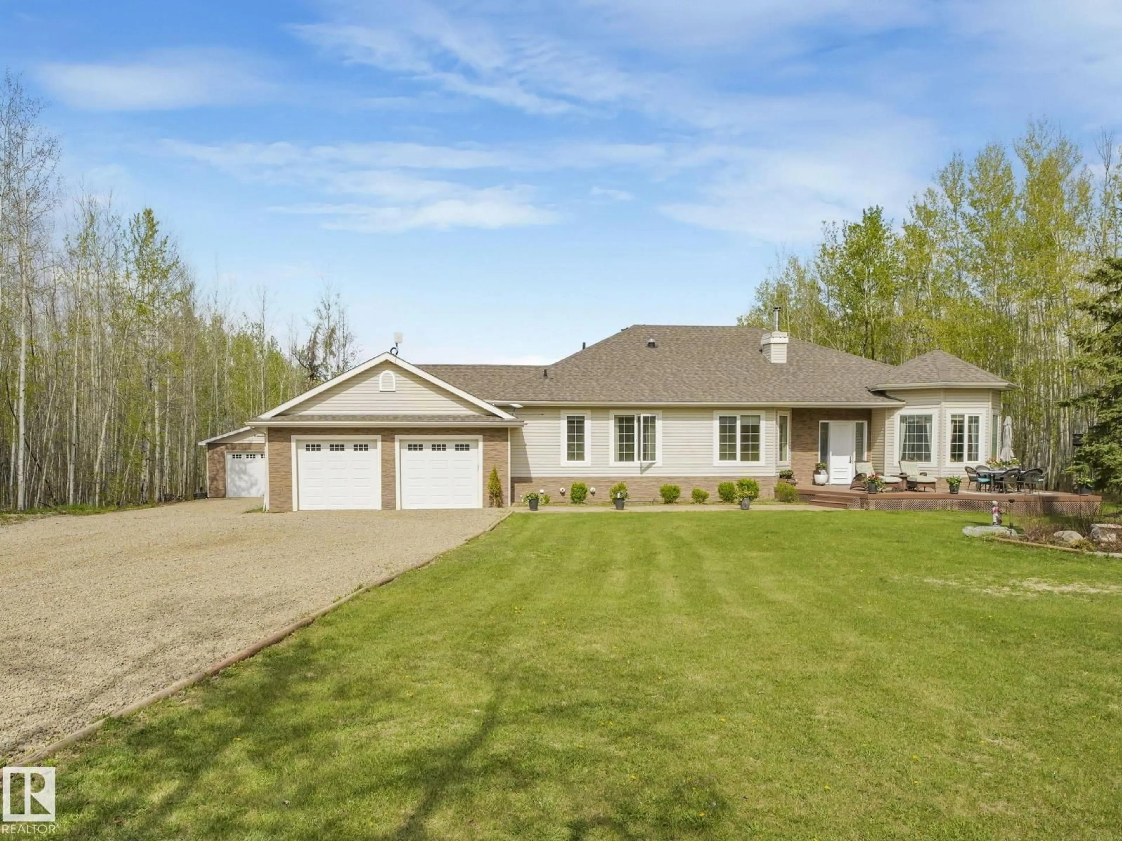 Home with vinyl exterior material, street for 220 462054 RGE ROAD 11, Rural Wetaskiwin County Alberta T0C2V0