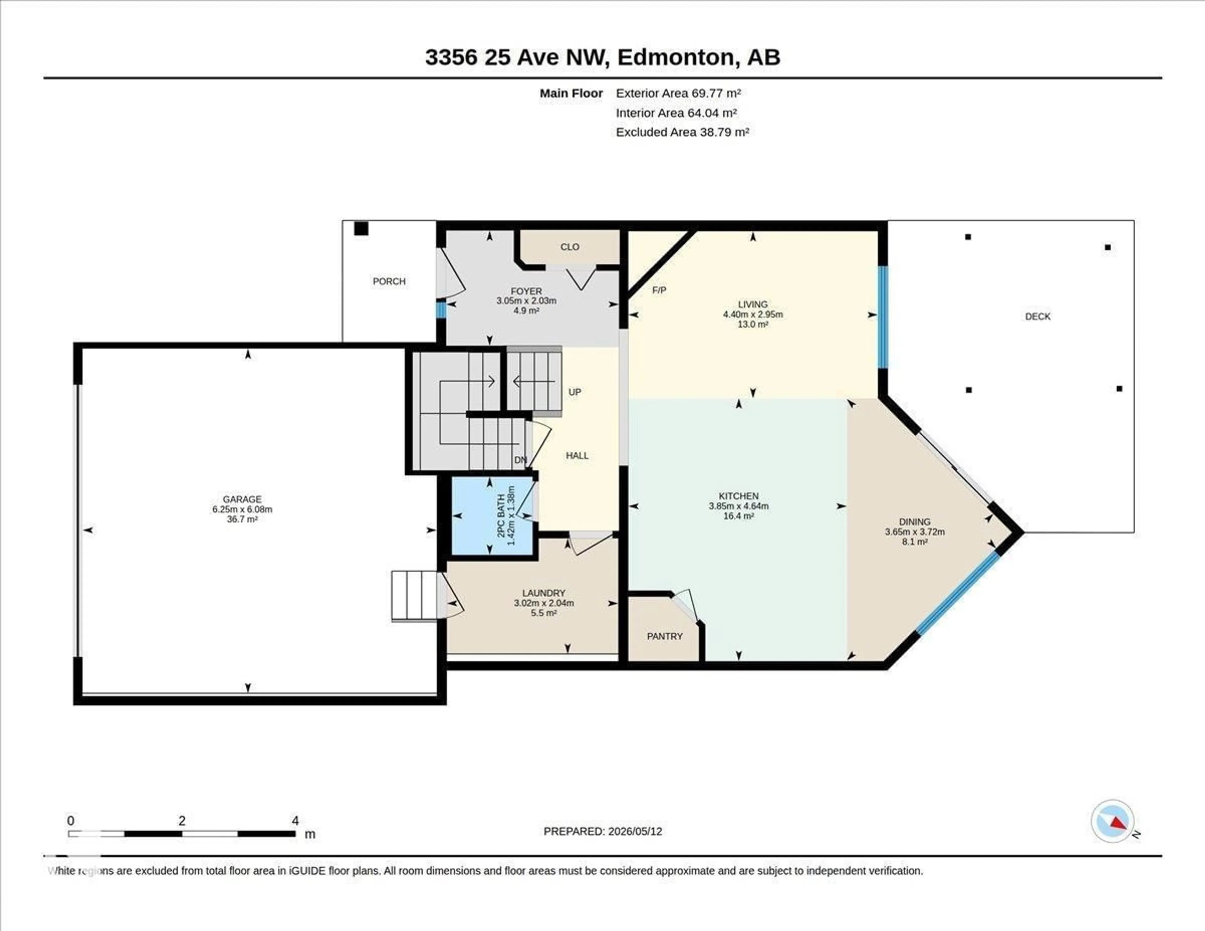 Floor plan for 3356 25 AVE, Edmonton Alberta T6T1Y4