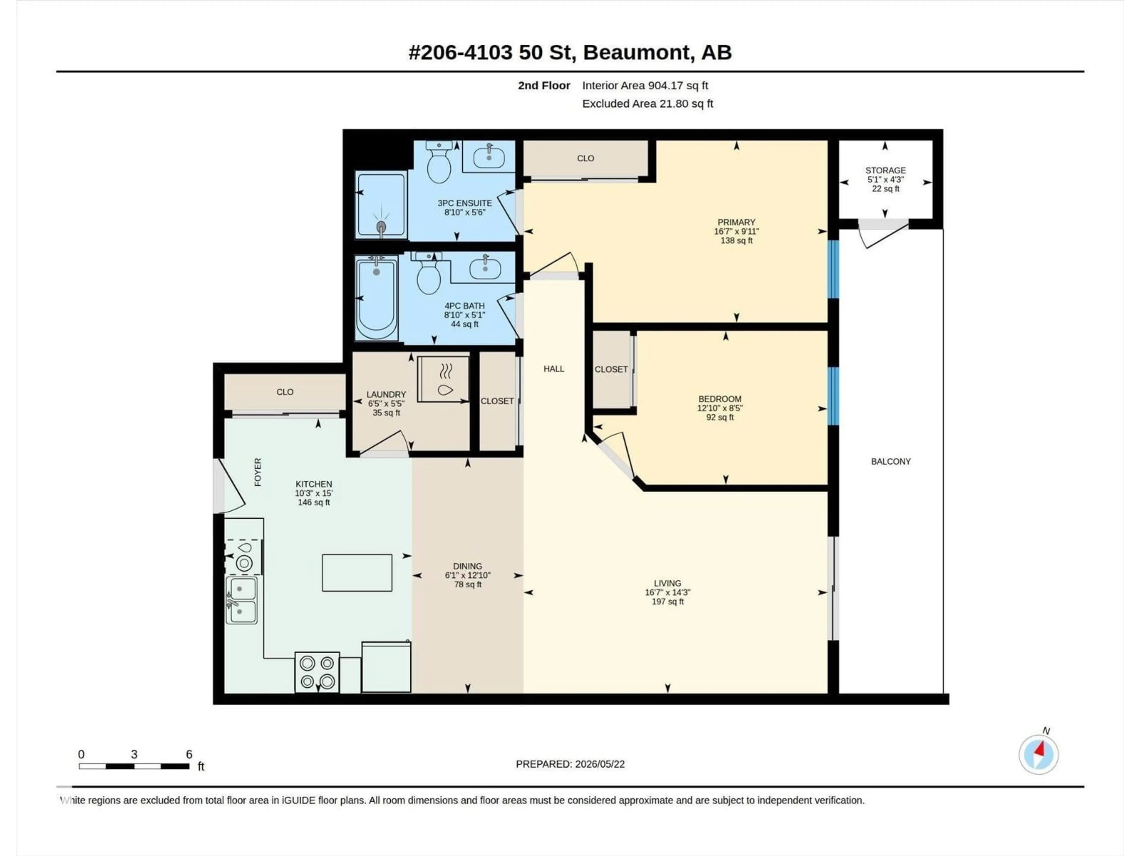 Floor plan for 206 - 4103 50 ST, Beaumont Alberta T4X2C7