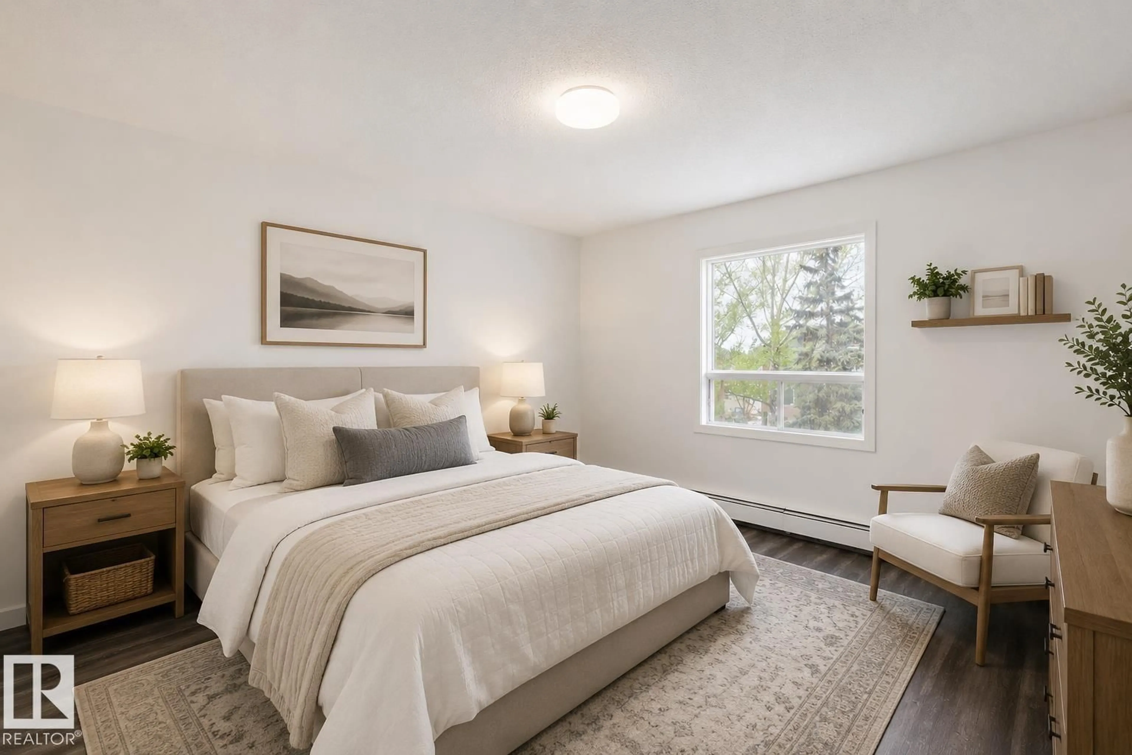 Bedroom with bed, unknown for 411 - 9010 106 AV, Edmonton Alberta T5H4K3