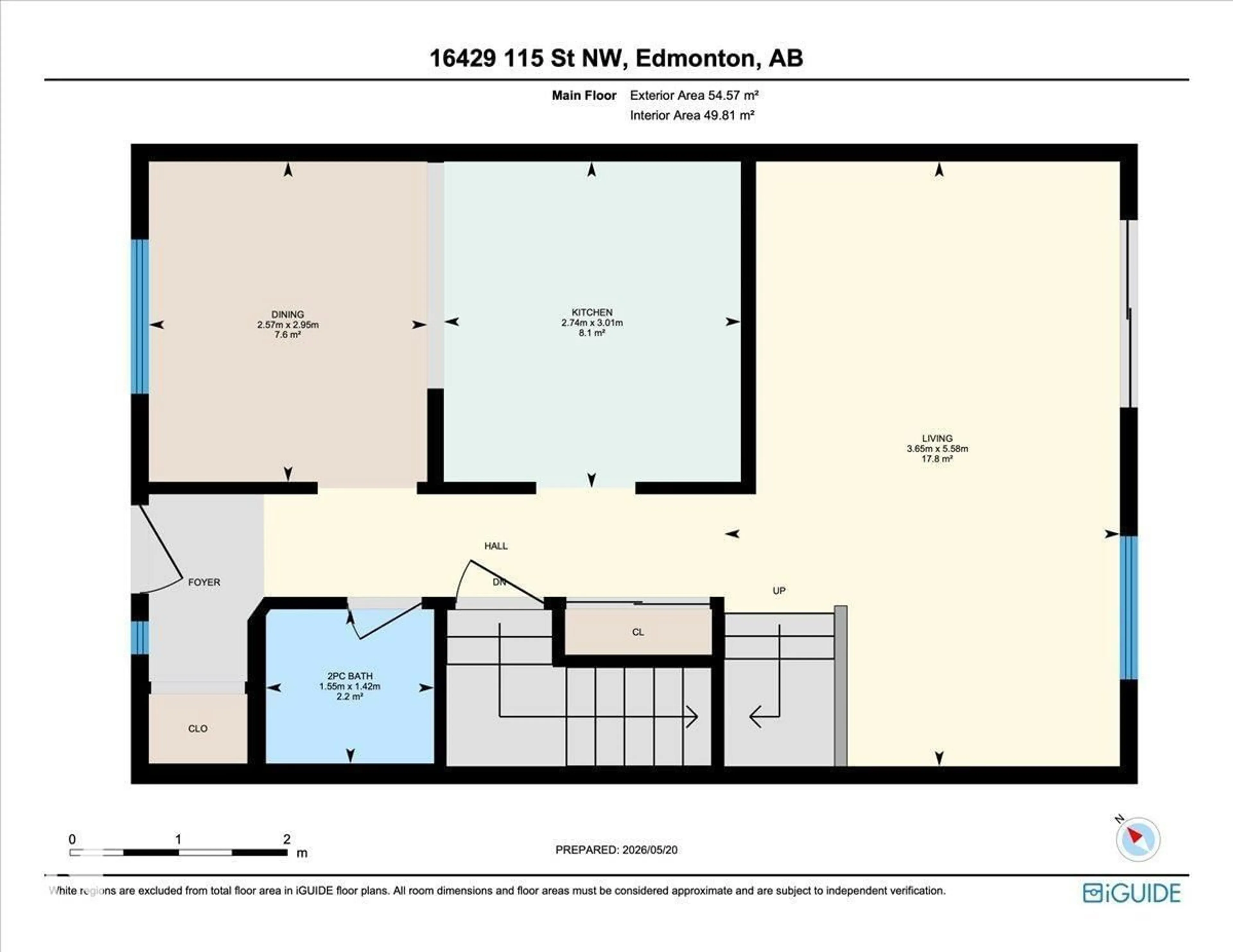 Floor plan for NW - 16429 115 ST, Edmonton Alberta T5X5E8