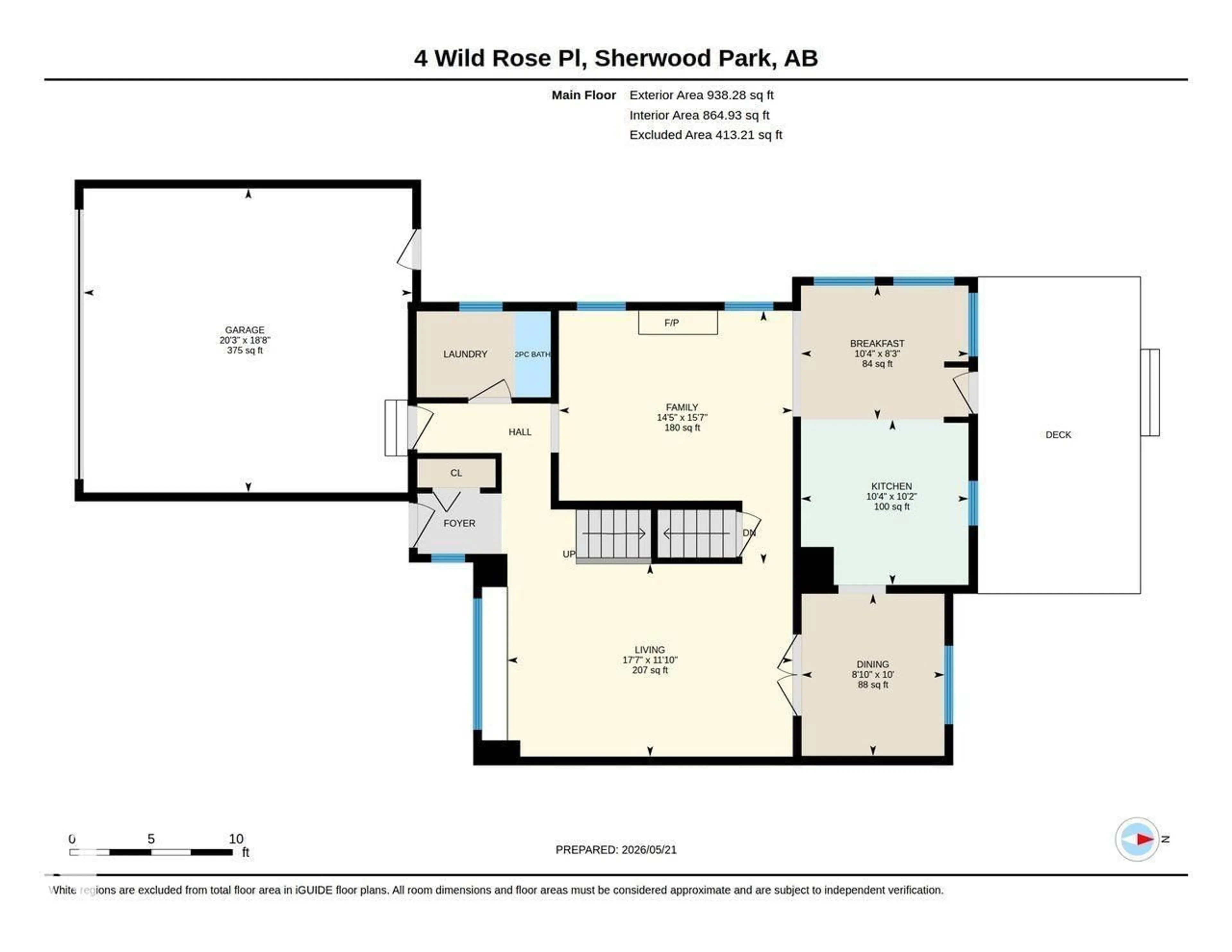 Floor plan for 4 WILD ROSE PL, Sherwood Park Alberta T8H1H1