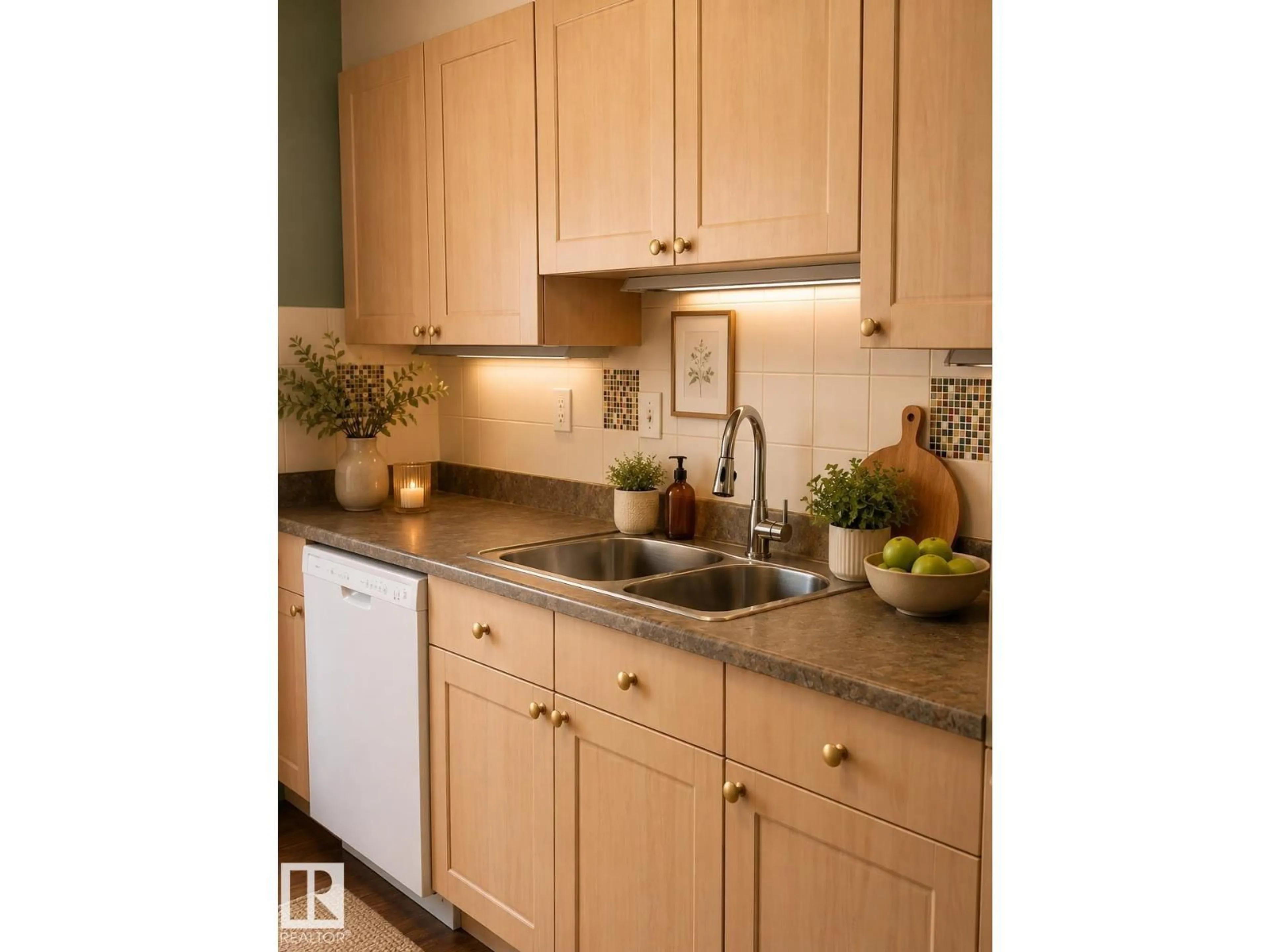 Standard kitchen, wood/laminate floor for #219 - 9535 176 ST, Edmonton Alberta T5T6C8