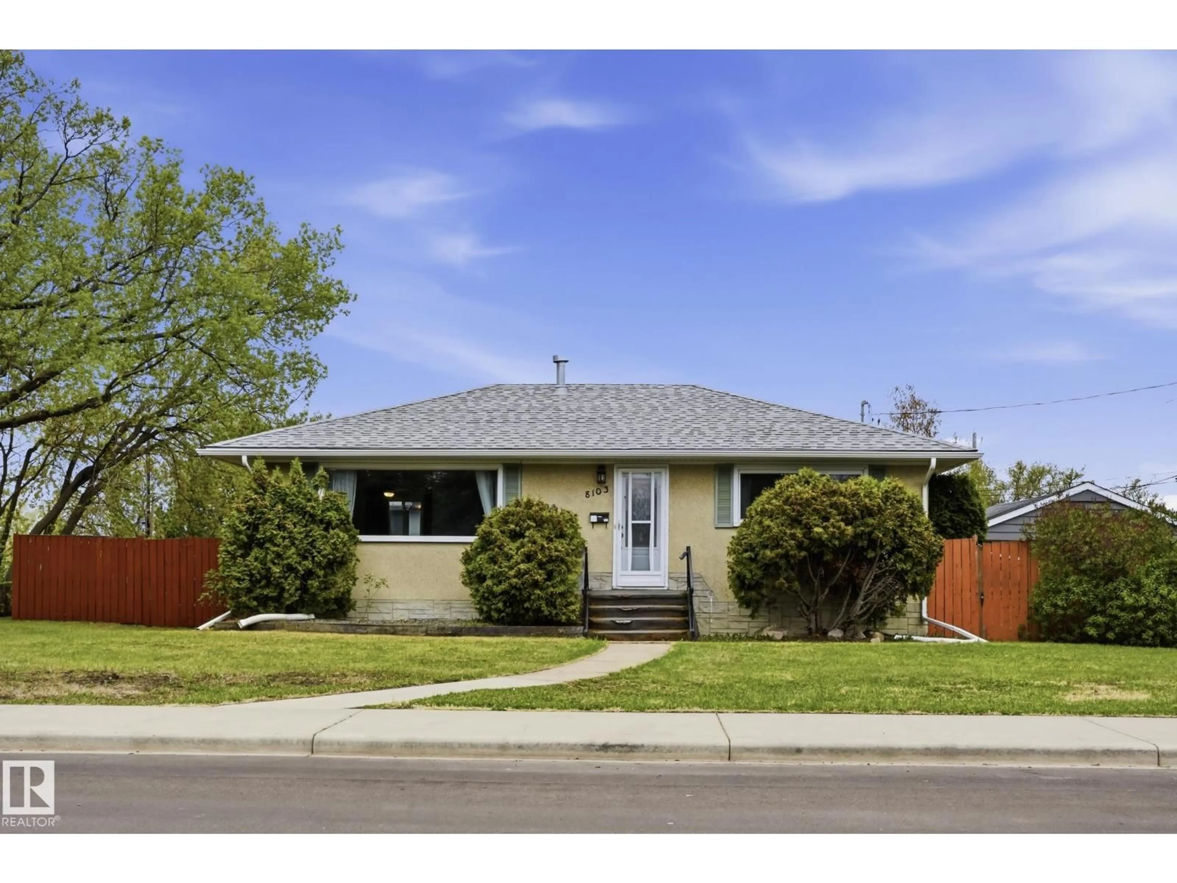 Home with vinyl exterior material, street for 8103 75 AV, Edmonton Alberta T6C0G5