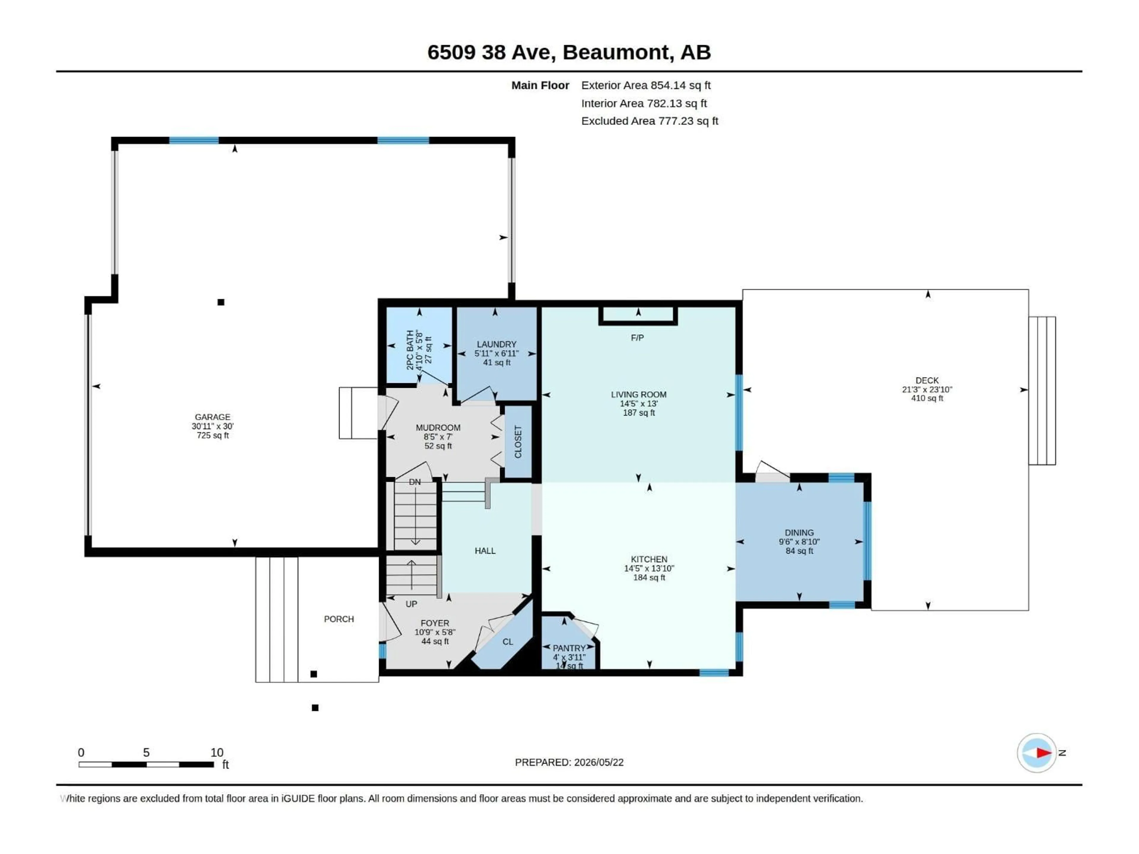 Floor plan for 6509 38 AV, Beaumont Alberta T4X0G5