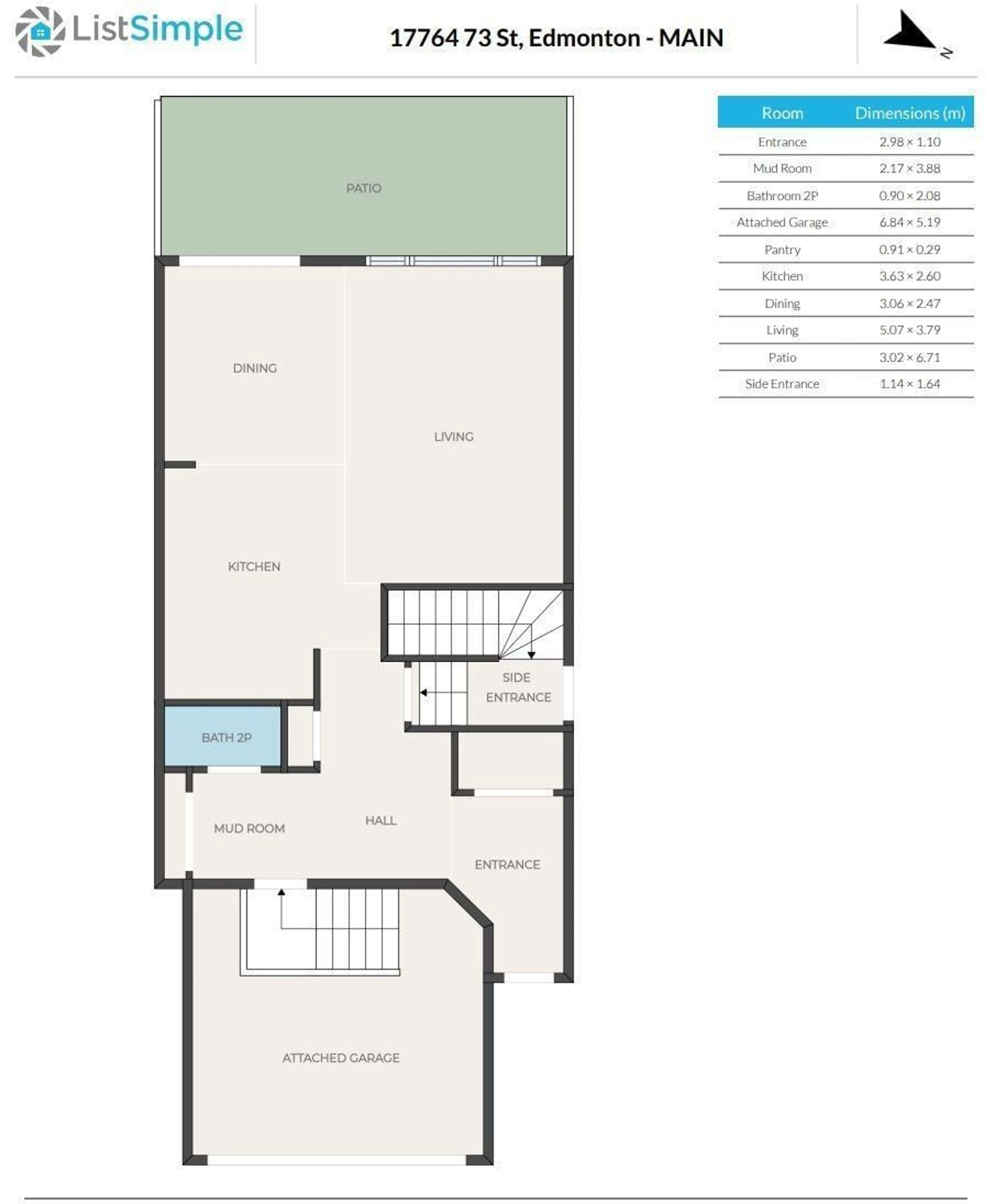 Floor plan for NW - 17764 73 ST, Edmonton Alberta T5Z0V8