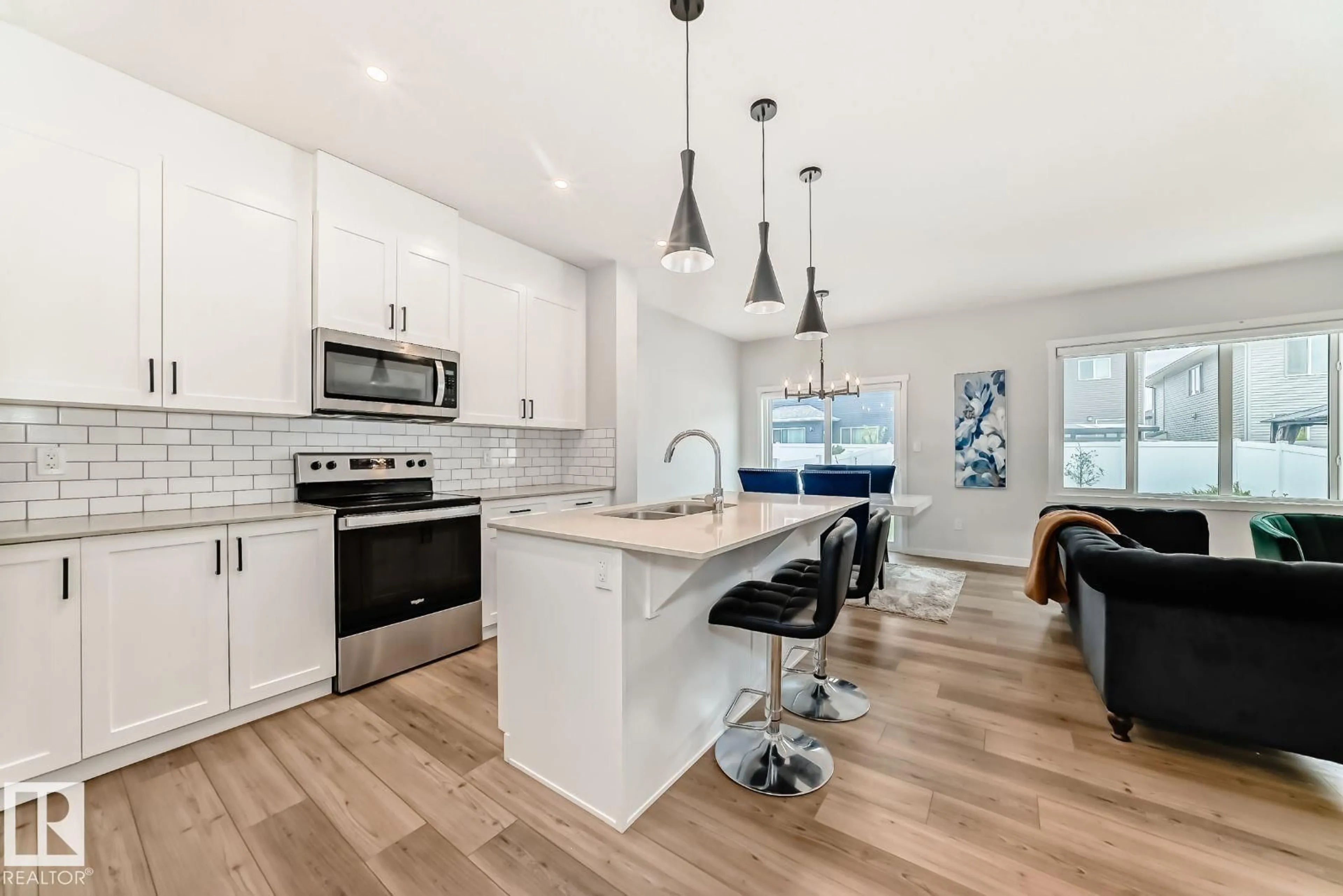 Open concept kitchen, ceramic/tile floor for NW - 17764 73 ST, Edmonton Alberta T5Z0V8