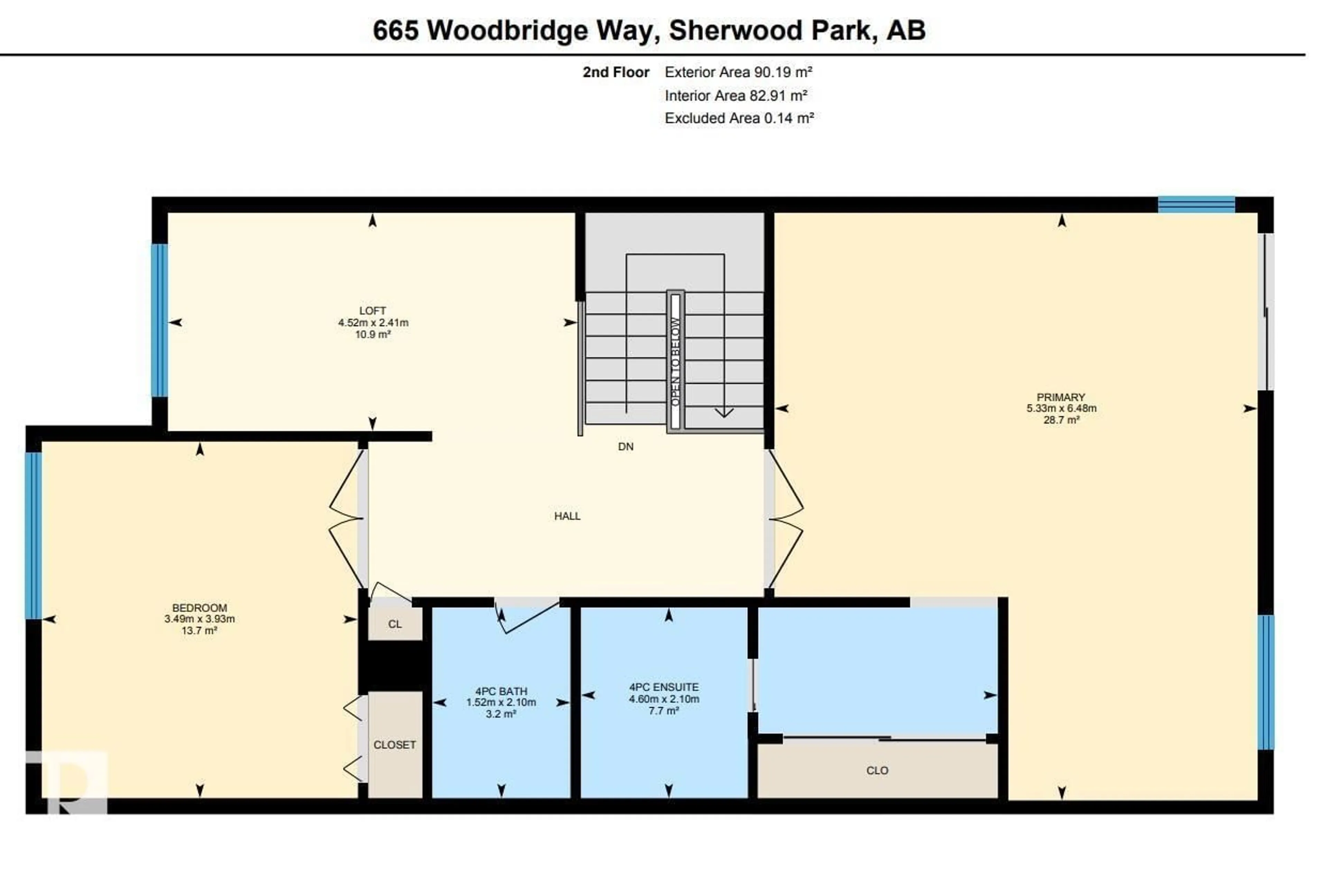 Floor plan for 665 WOODBRIDGE WY, Sherwood Park Alberta T8A4E4