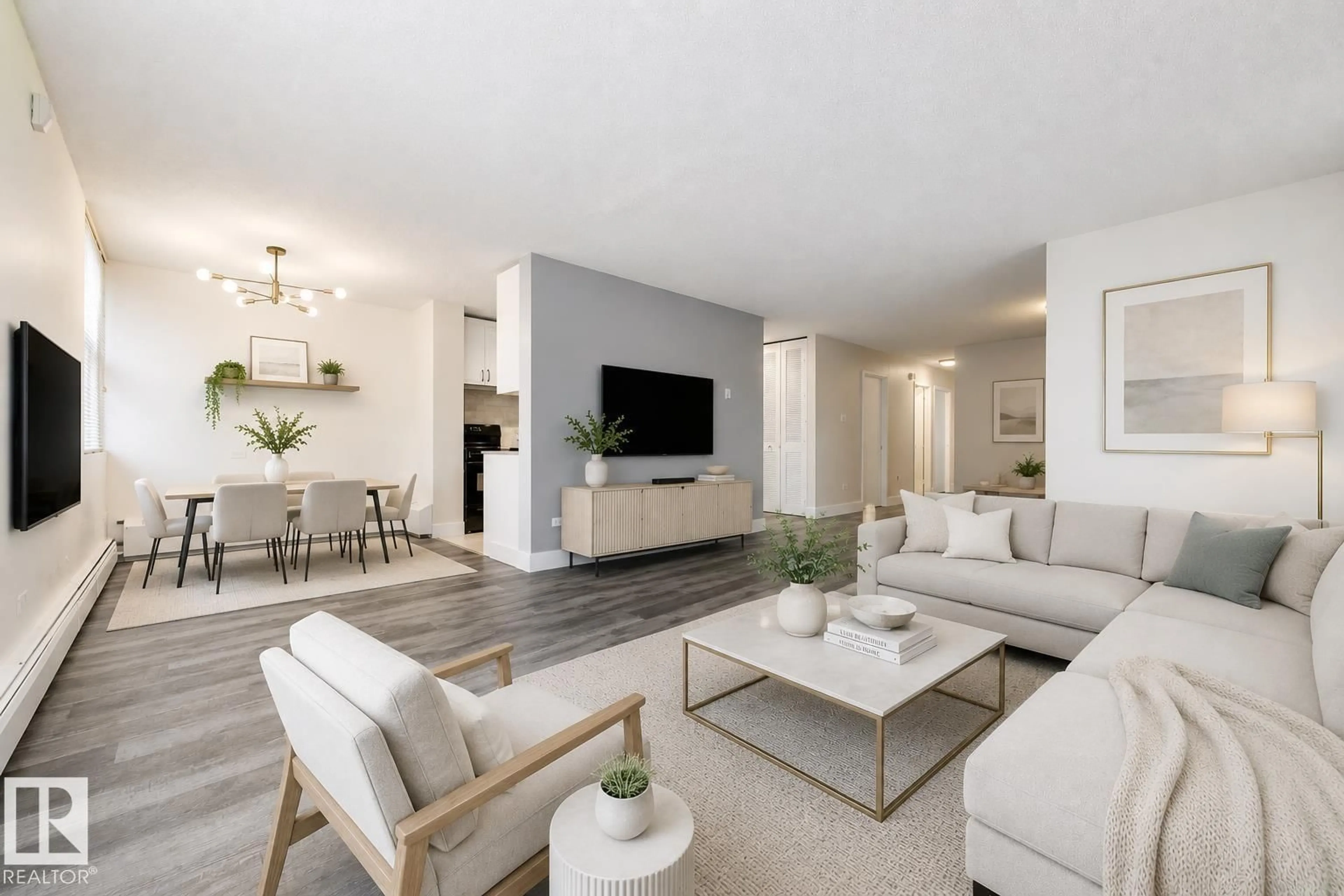 Living room with furniture, unknown for #103 - 9930 113 ST, Edmonton Alberta T5K1N8