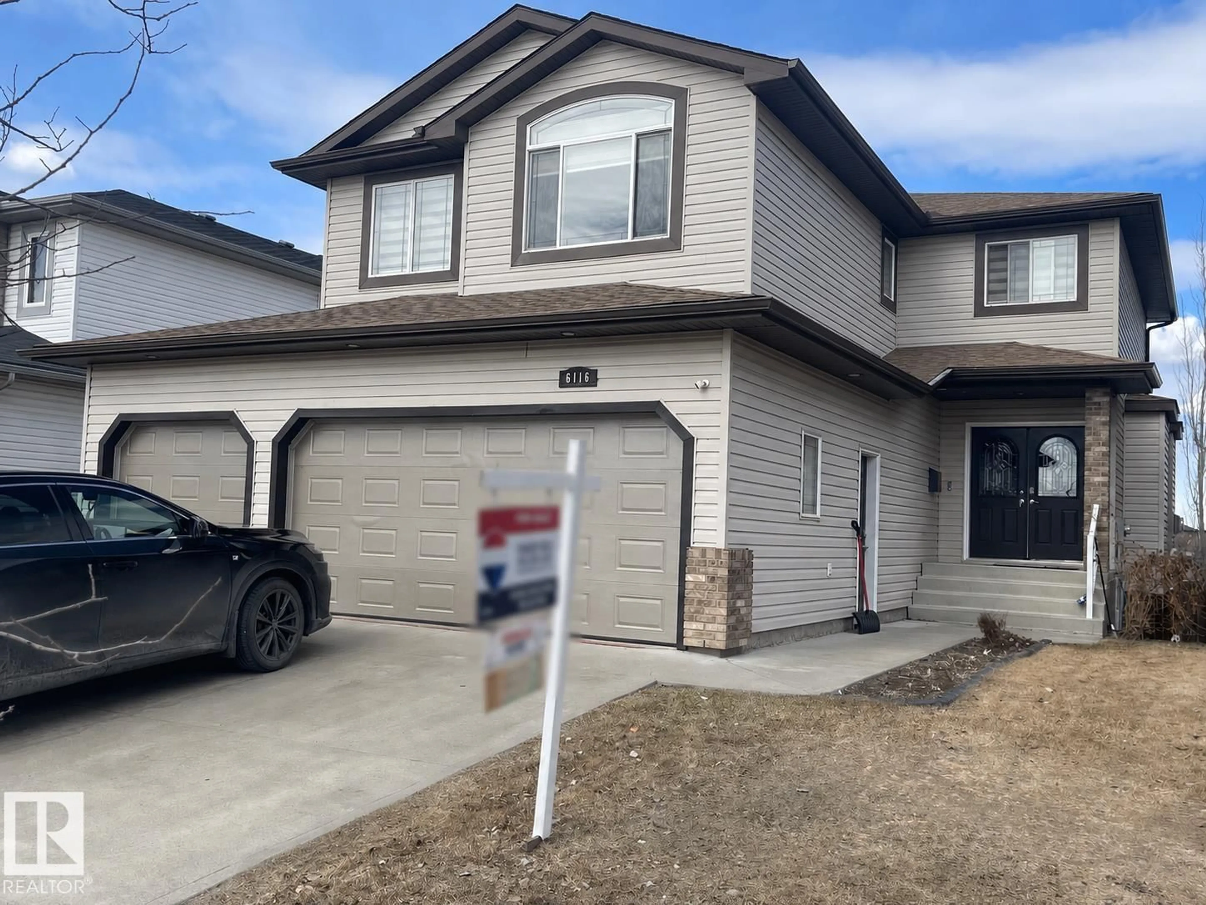 Home with vinyl exterior material, street for 6116 53 AV, Beaumont Alberta T4X1V6