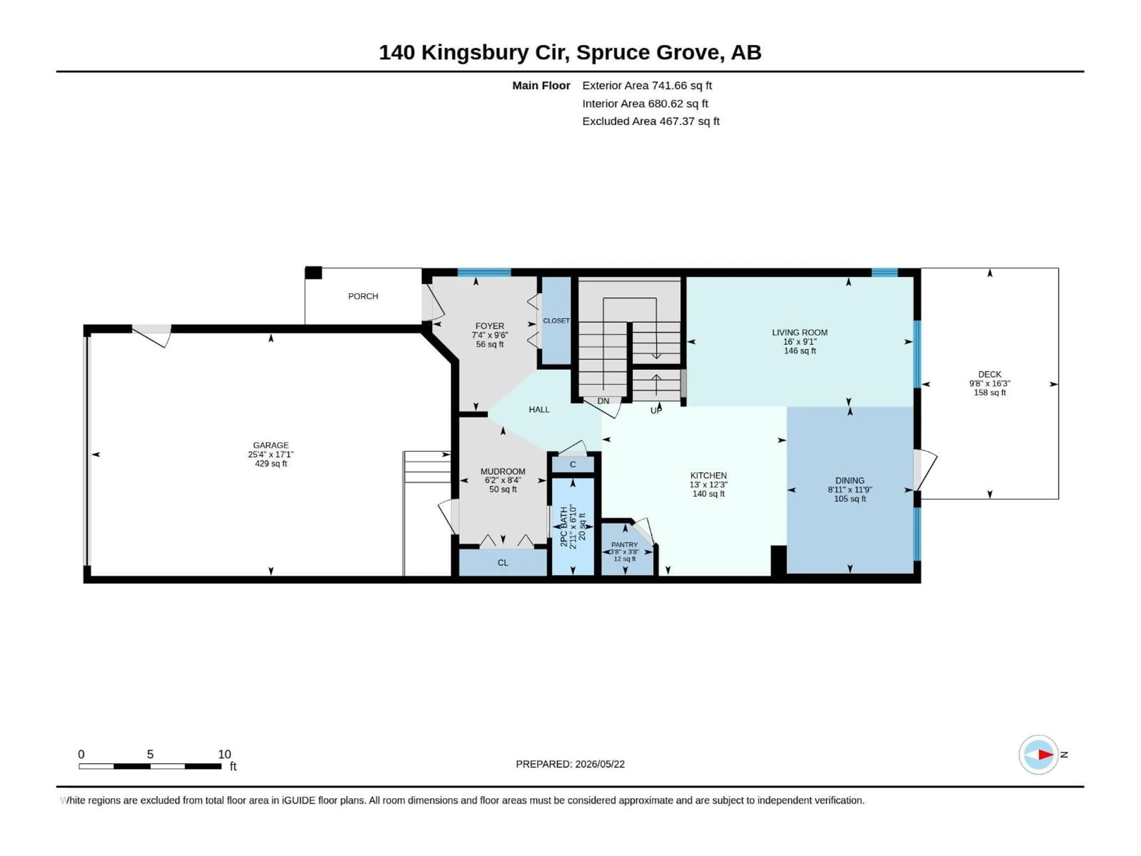 Floor plan for 140 KINGSBURY CI, Spruce Grove Alberta T7X0H1