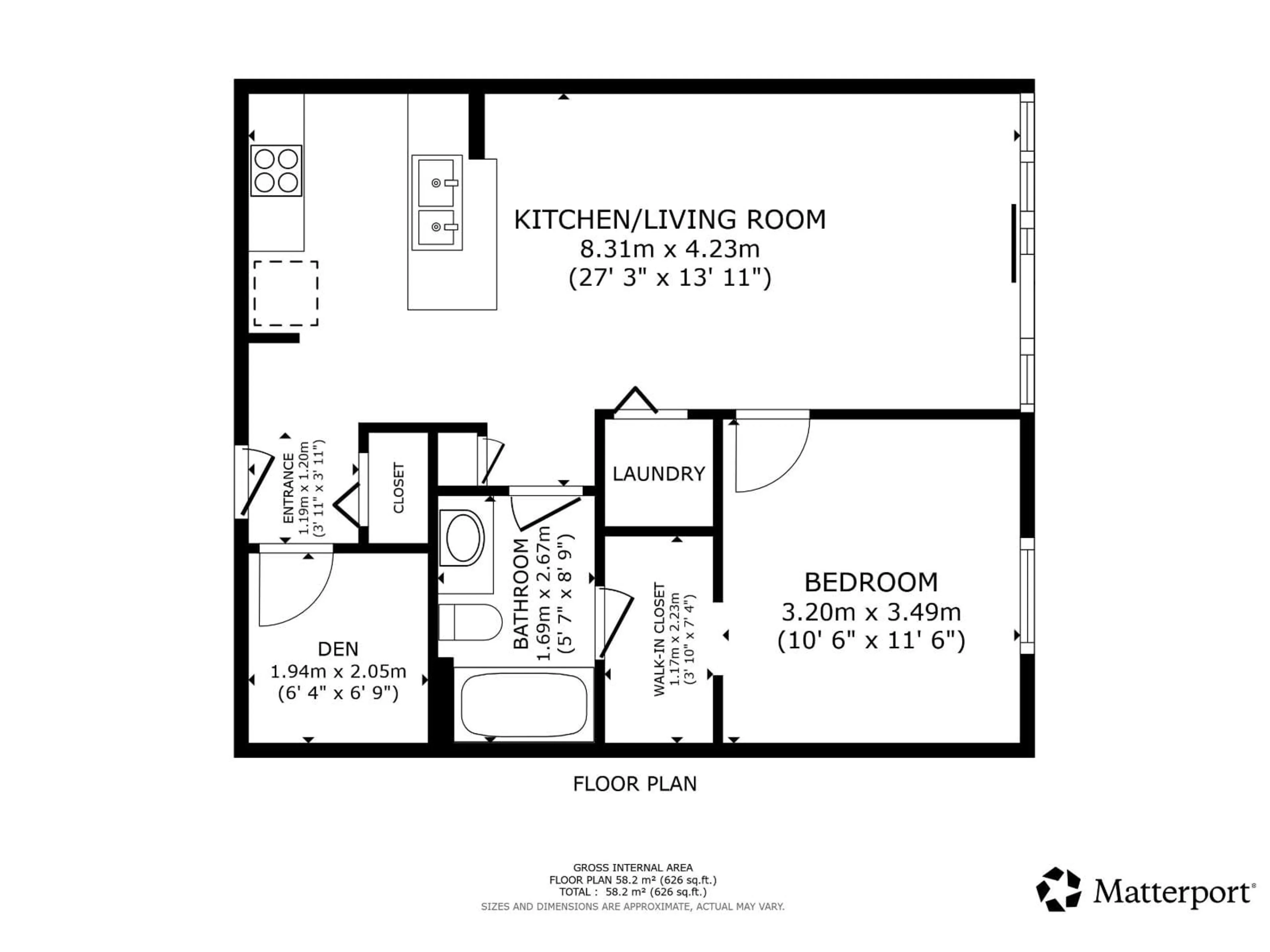 Floor plan for #102 - 273 CHARLOTTE WY, Sherwood Park Alberta T8H0N9