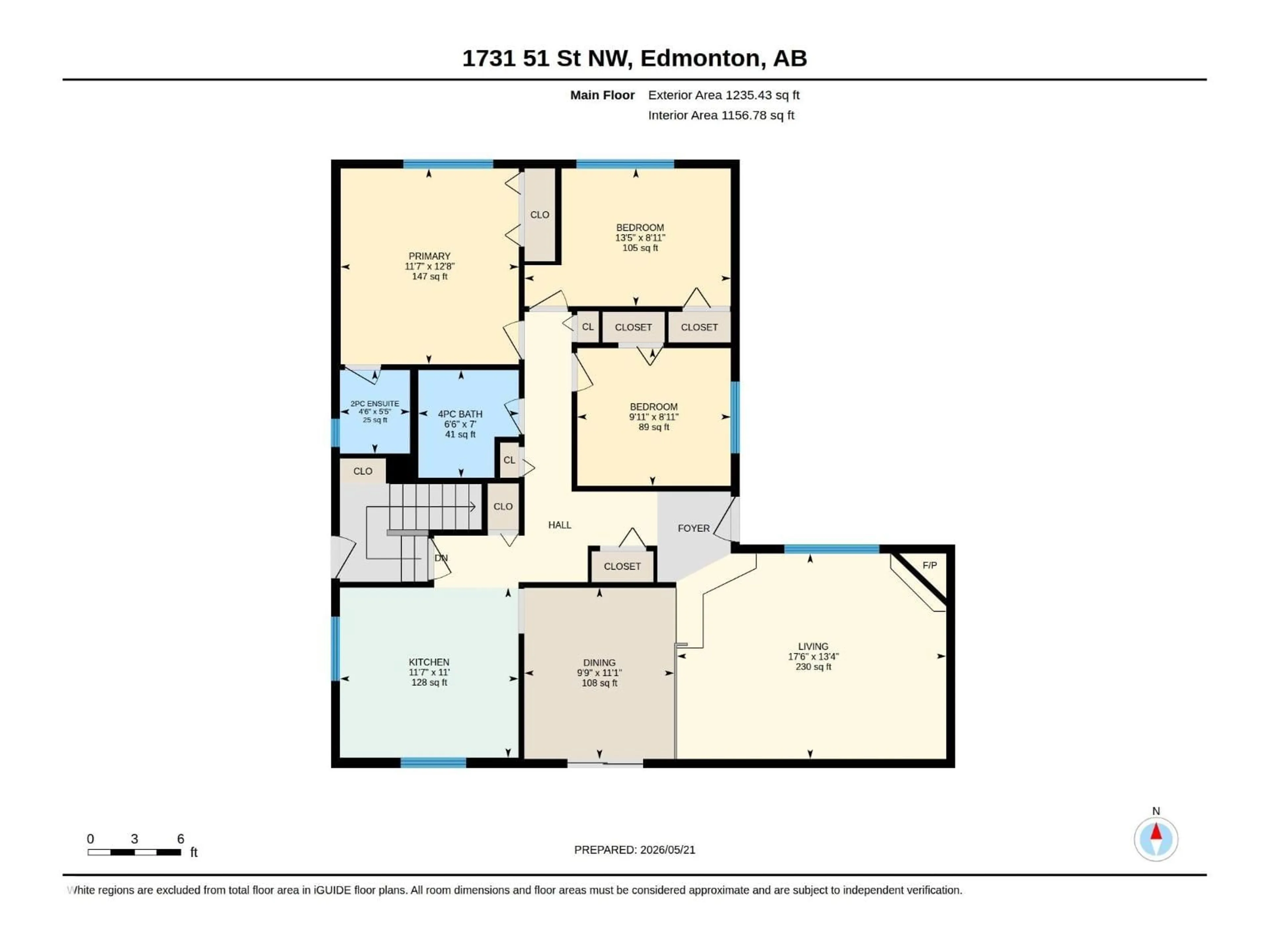 Floor plan for NW - 1731 51 ST, Edmonton Alberta T6L1K1