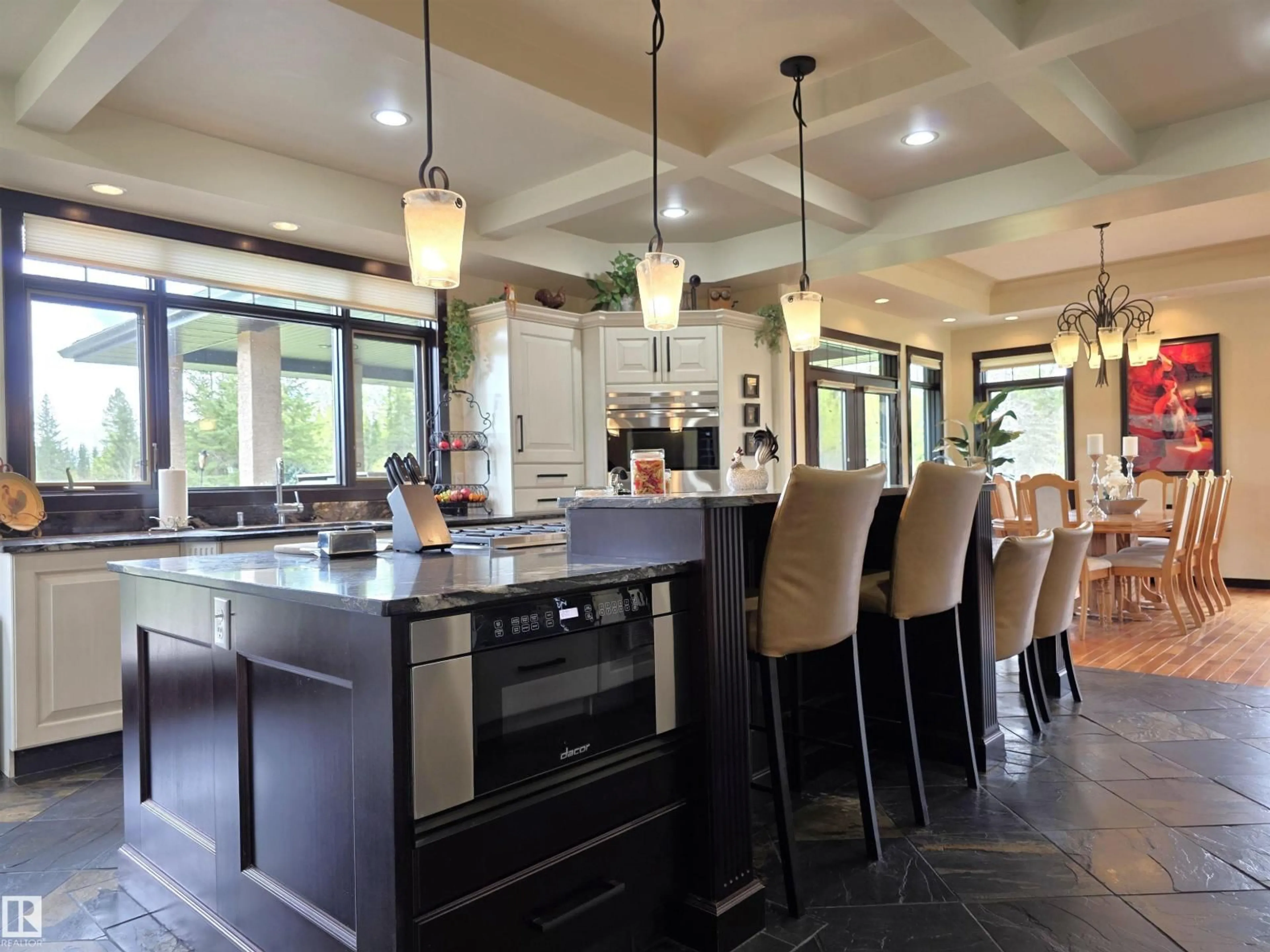 Open concept kitchen, ceramic/tile floor for 51425 RANGE ROAD 80, Rural Parkland County Alberta T0E0S0