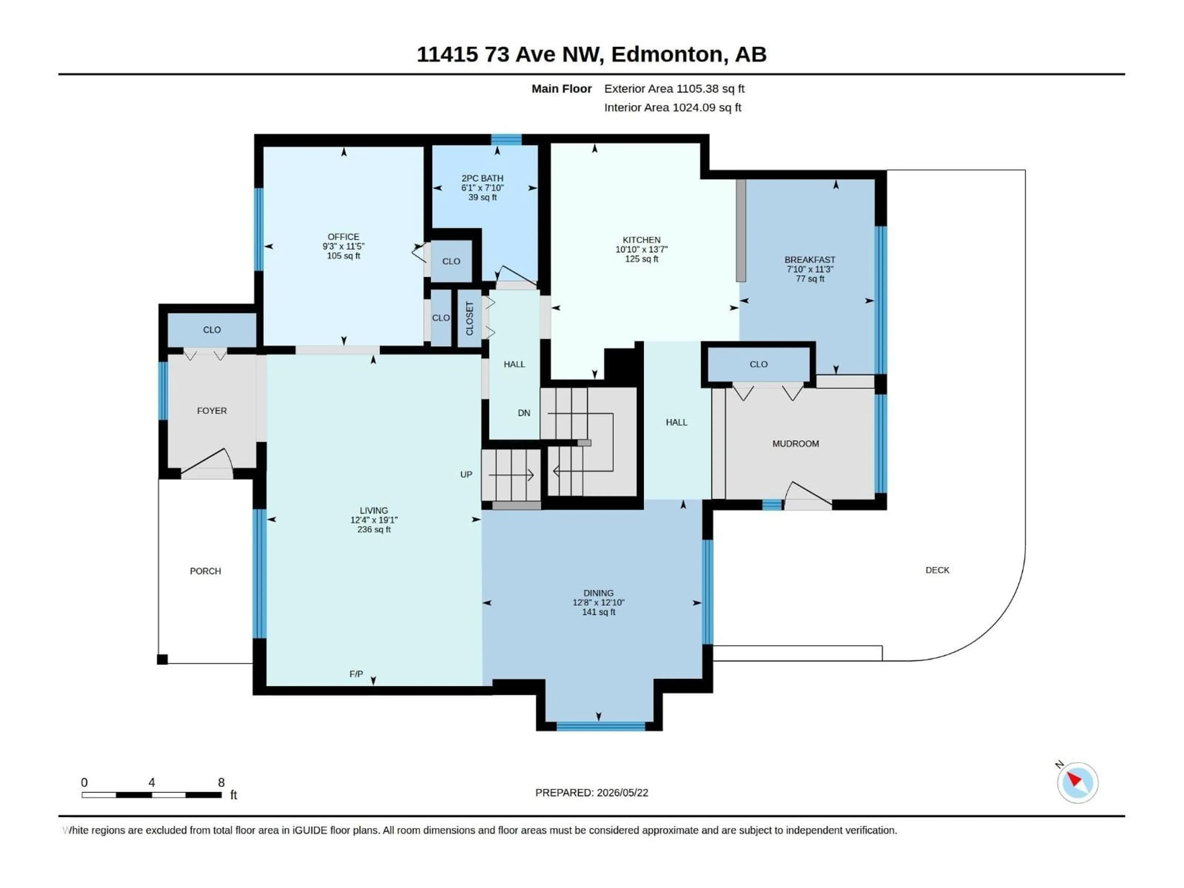 Floor plan for NW - 11415 73 AV, Edmonton Alberta T6G0E2