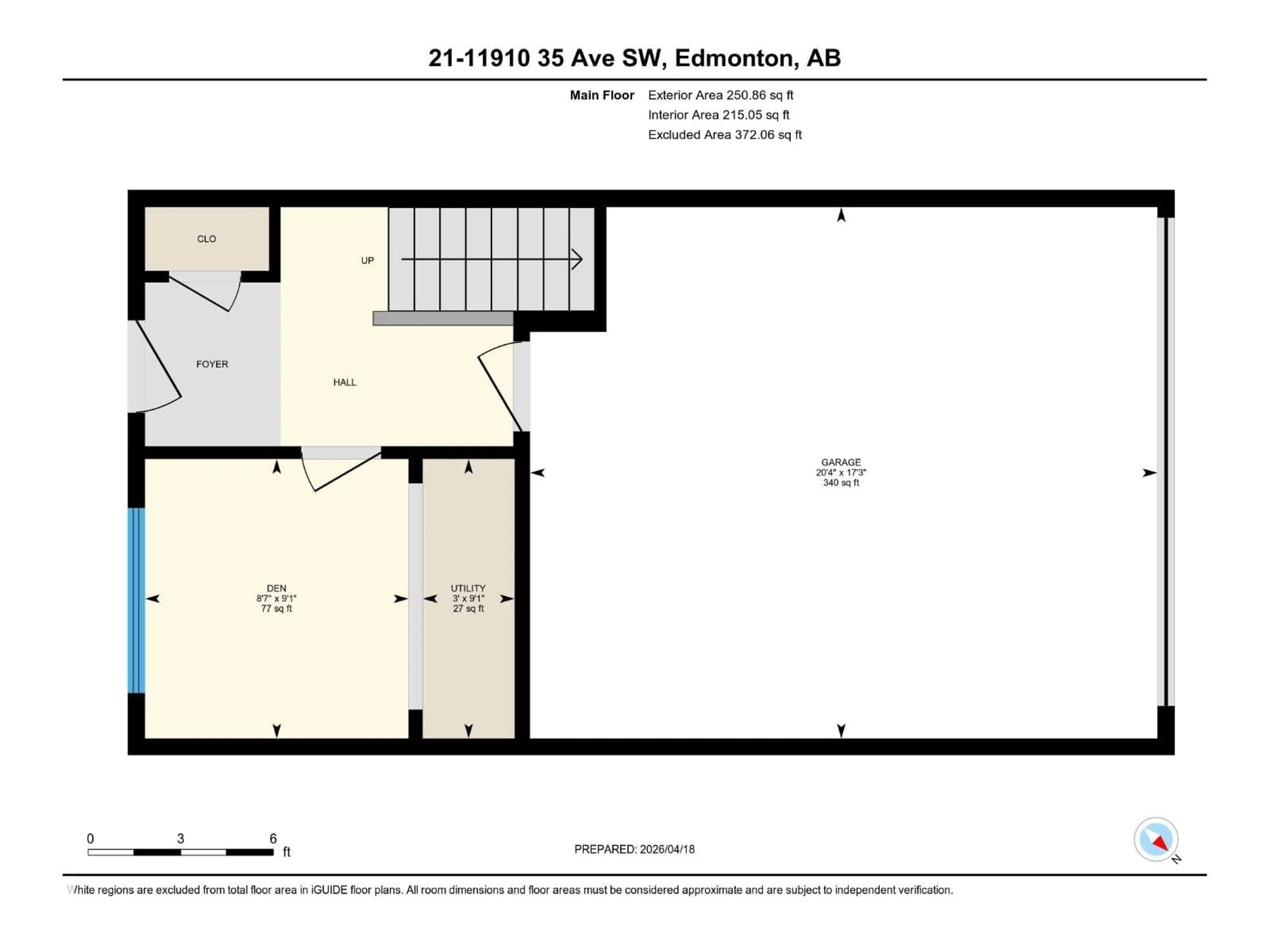 Floor plan for #21 - 11910 35 AV SW, Edmonton Alberta T6W4Z8