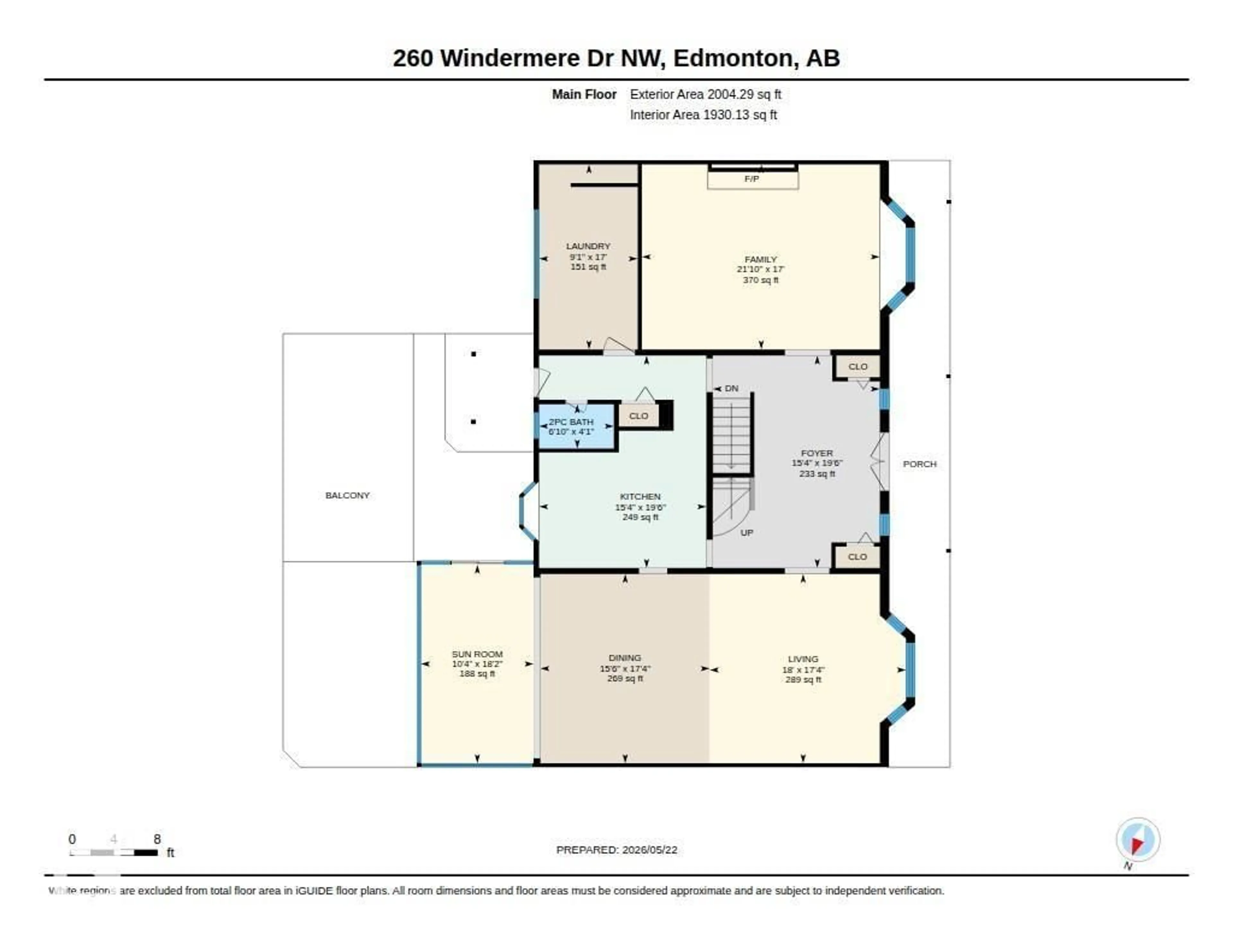 Floor plan for 260 WINDERMERE DR, Edmonton Alberta T6W0S4