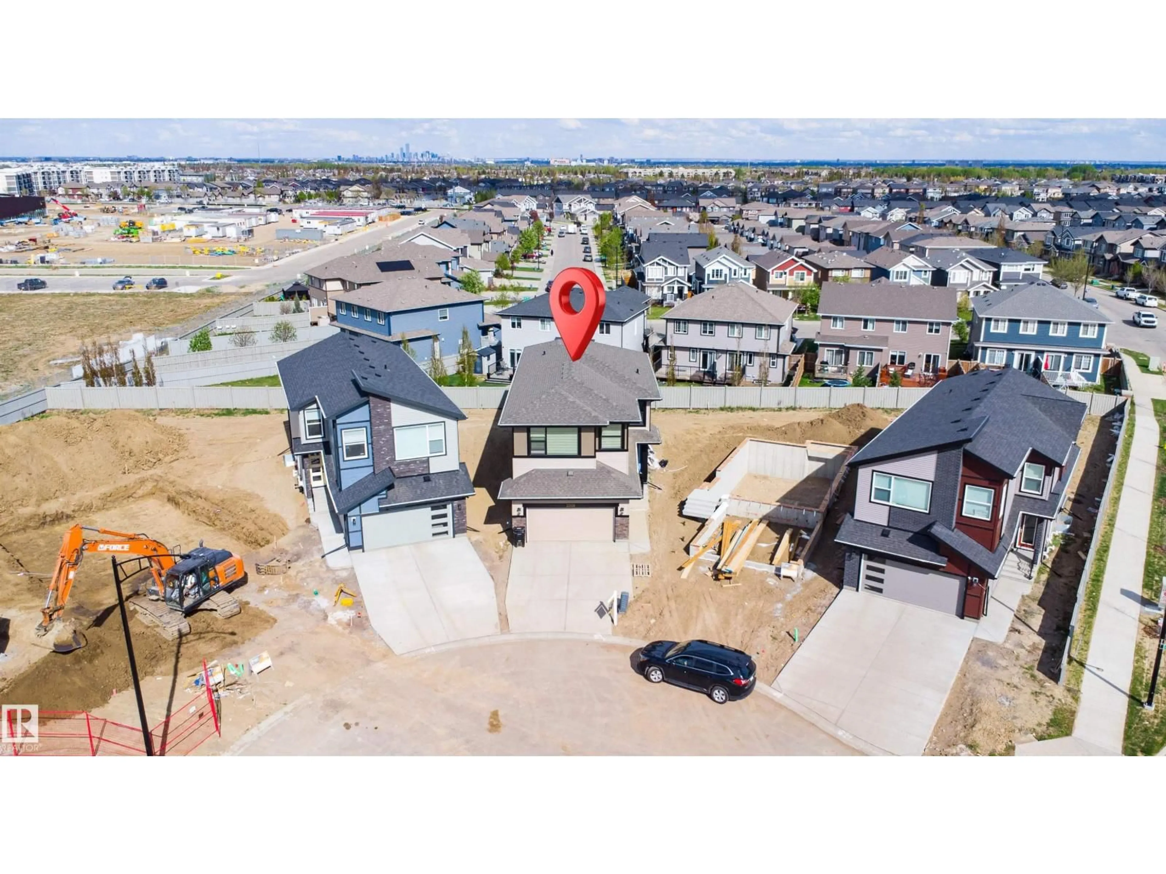 A pic from outside/outdoor area/front of a property/back of a property/a pic from drone, street for 22328 88 AV, Edmonton Alberta T5T7Y3