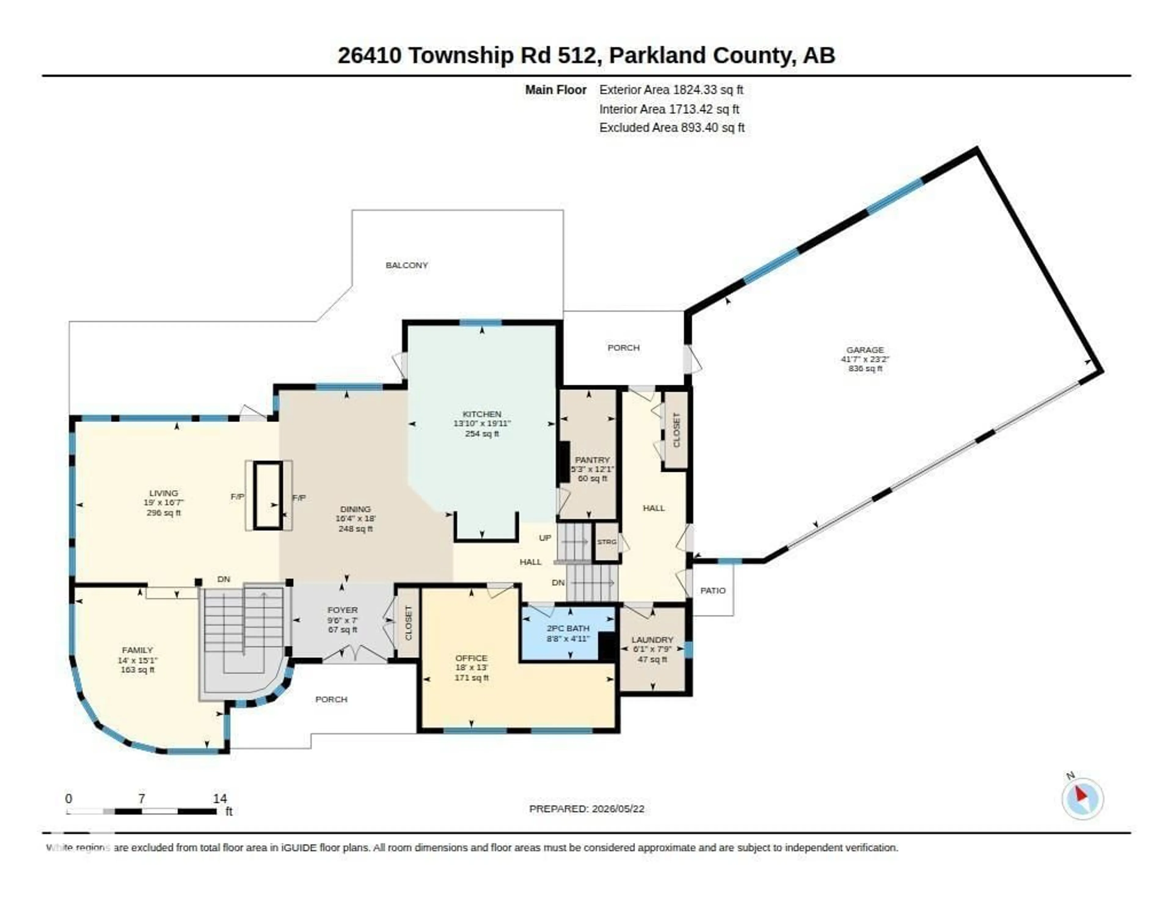 Floor plan for 26410 TWP RD 512, Rural Parkland County Alberta T7Y1E7