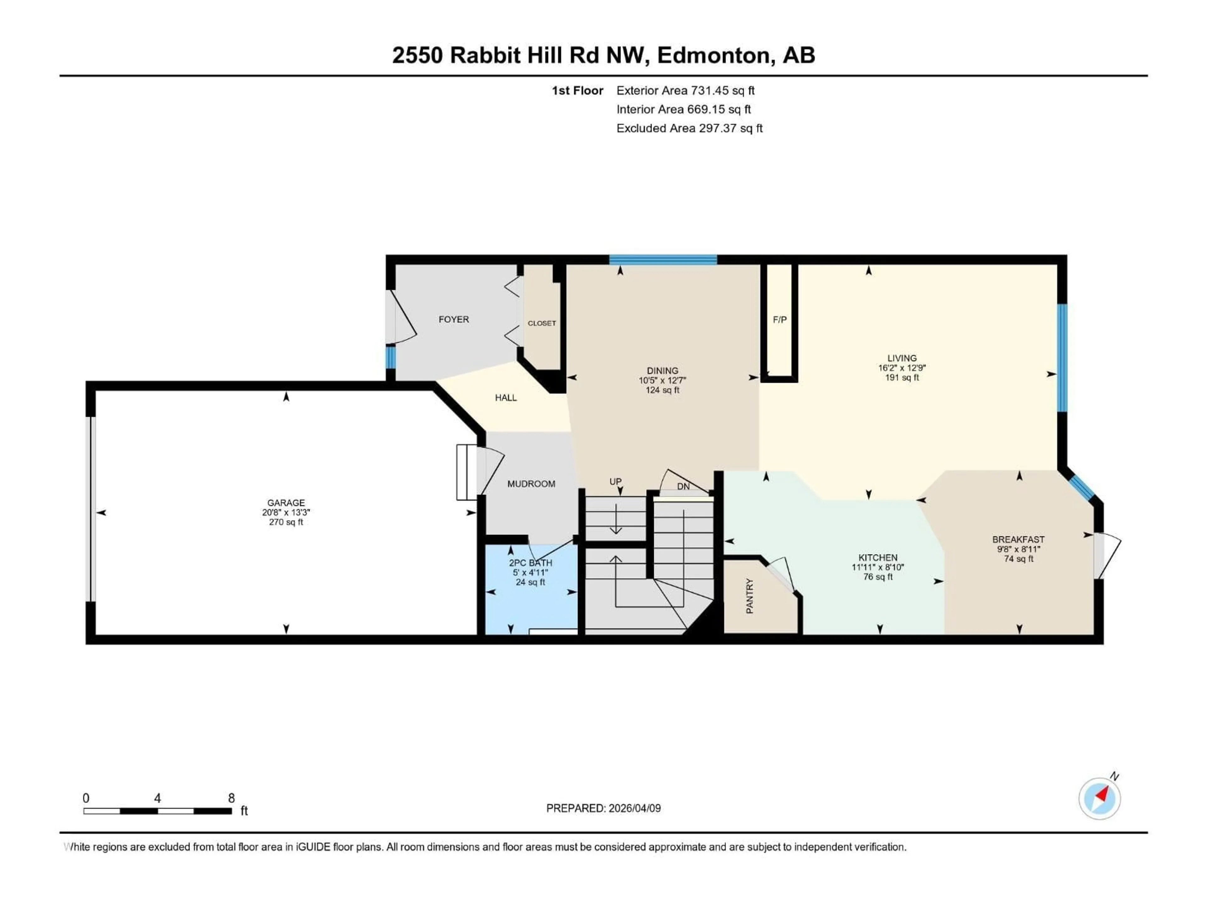 Floor plan for 2550 RABBIT HILL RD, Edmonton Alberta T6R2Y9