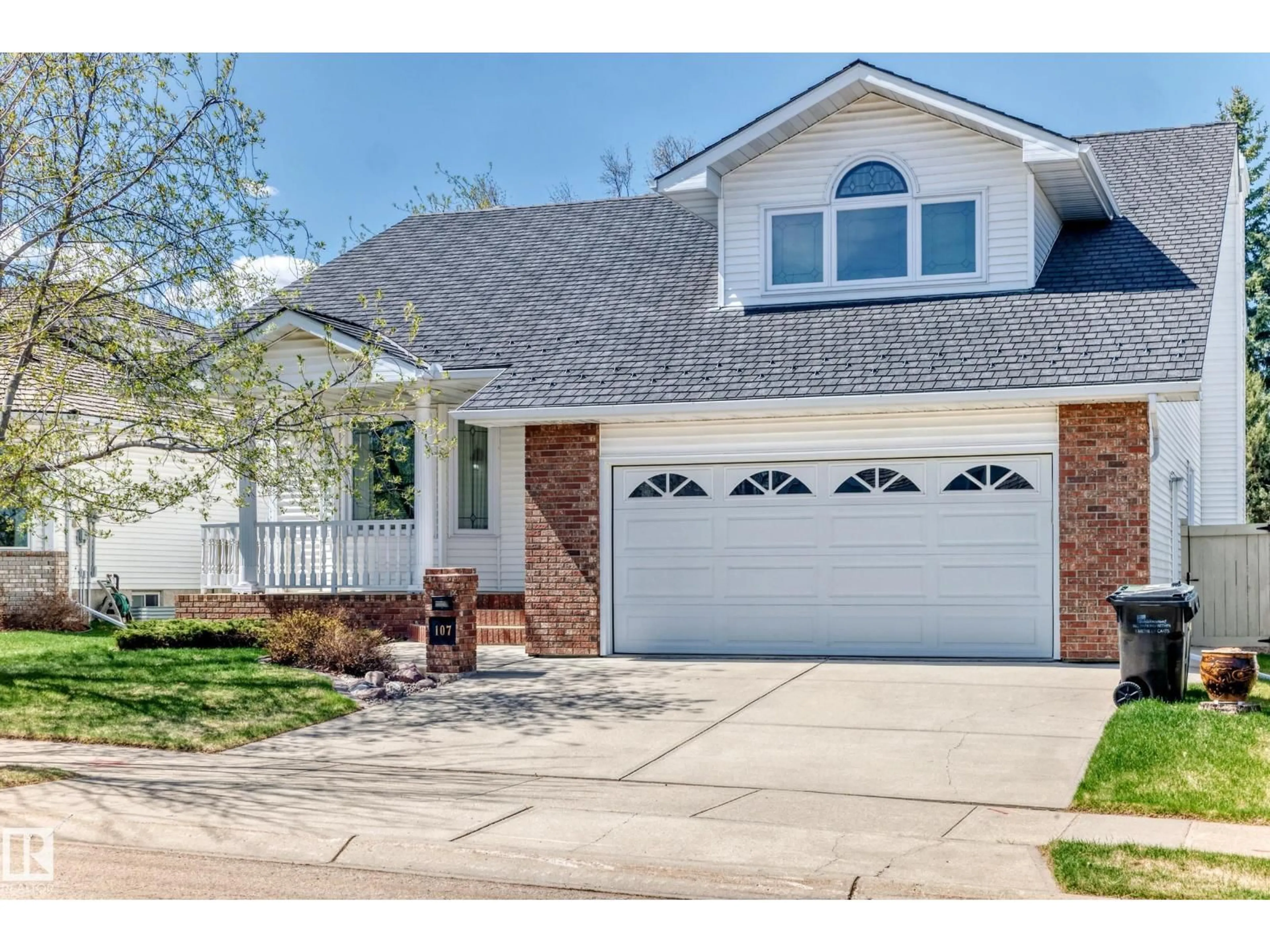 Home with vinyl exterior material, street for 107 RIDGEMONT CR, Sherwood Park Alberta T8A5N4