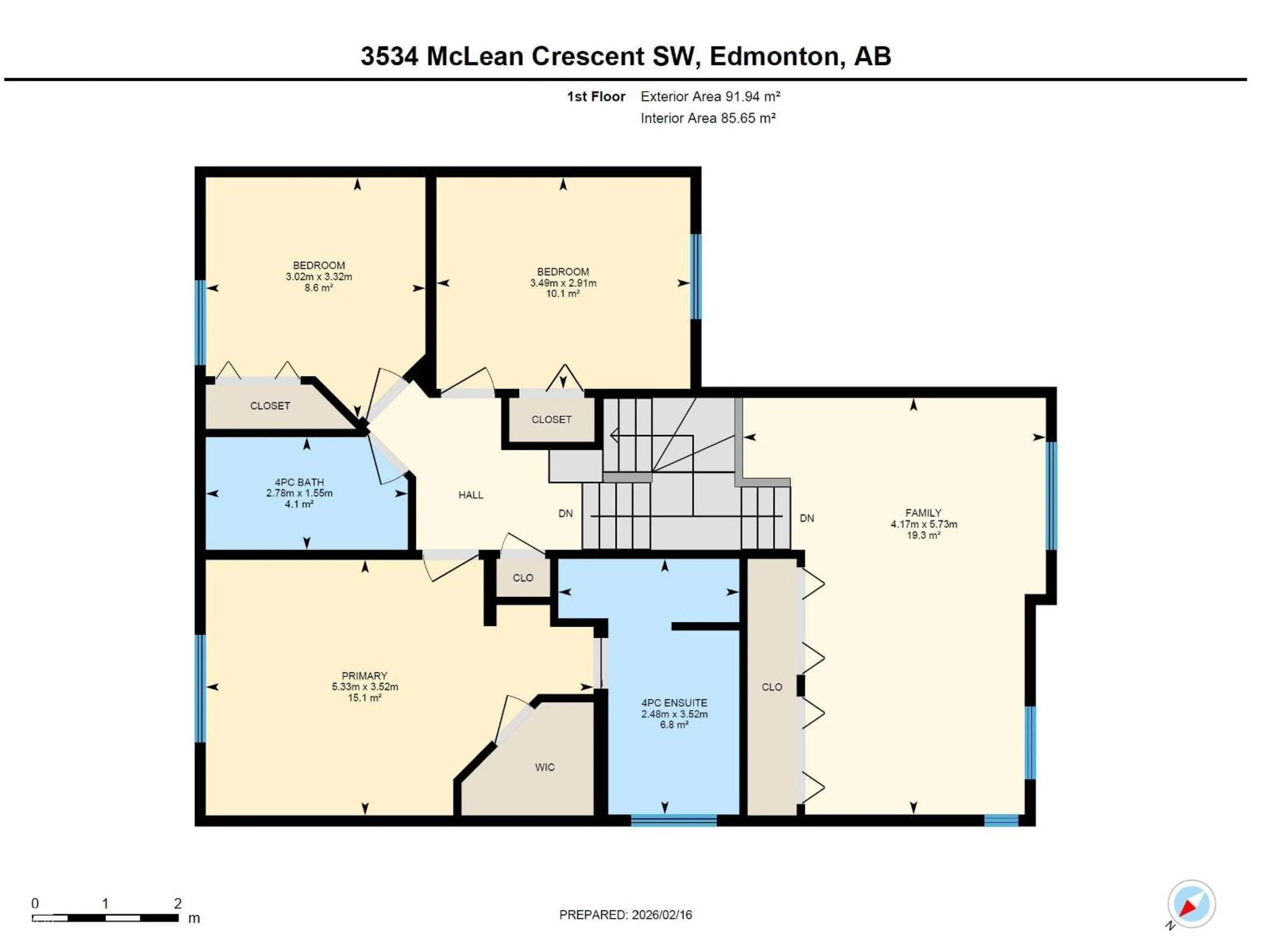 Floor plan for 3534 MCLEAN CR, Edmonton Alberta T6W1M3